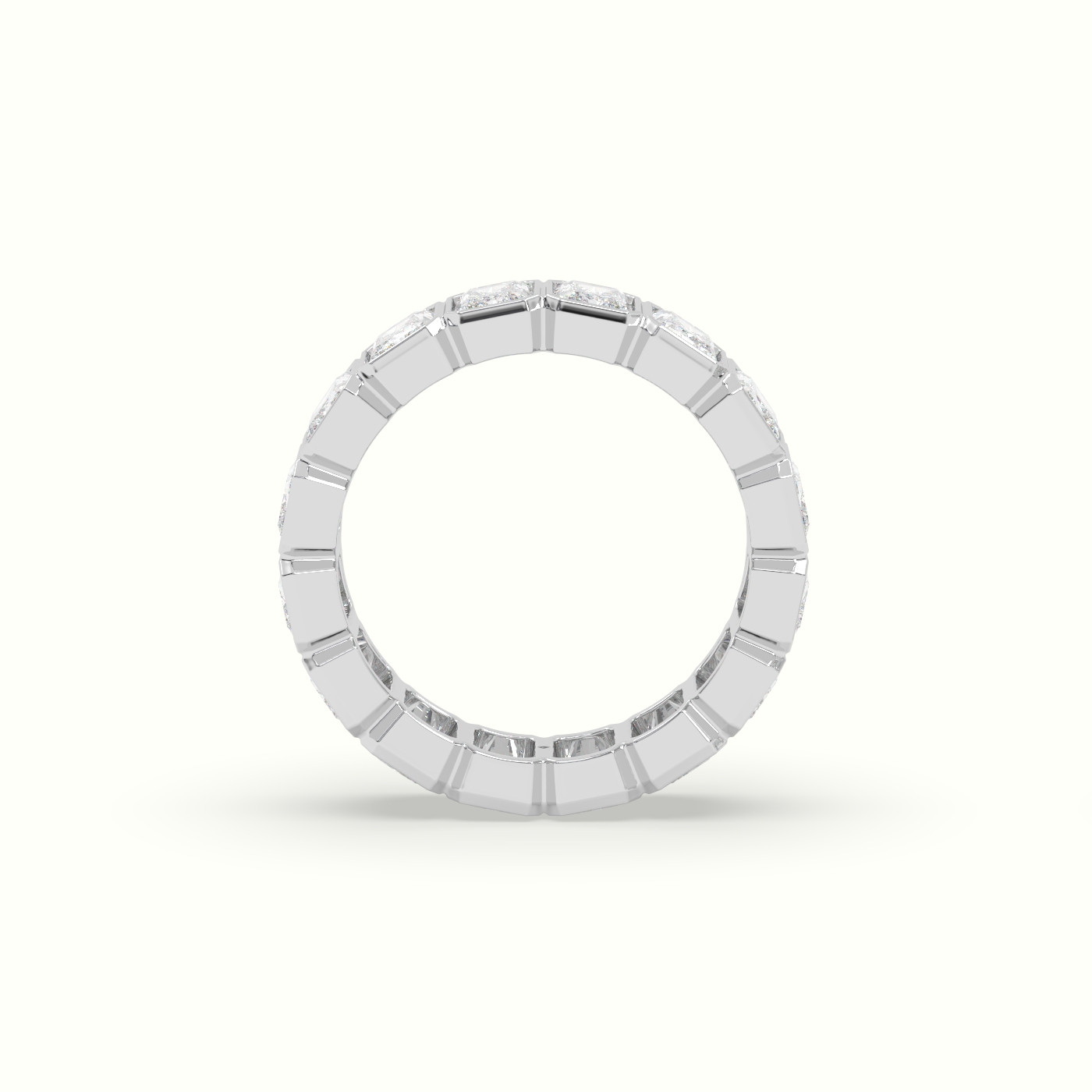 18k white gold diamond eternity wedding ring Photos & images