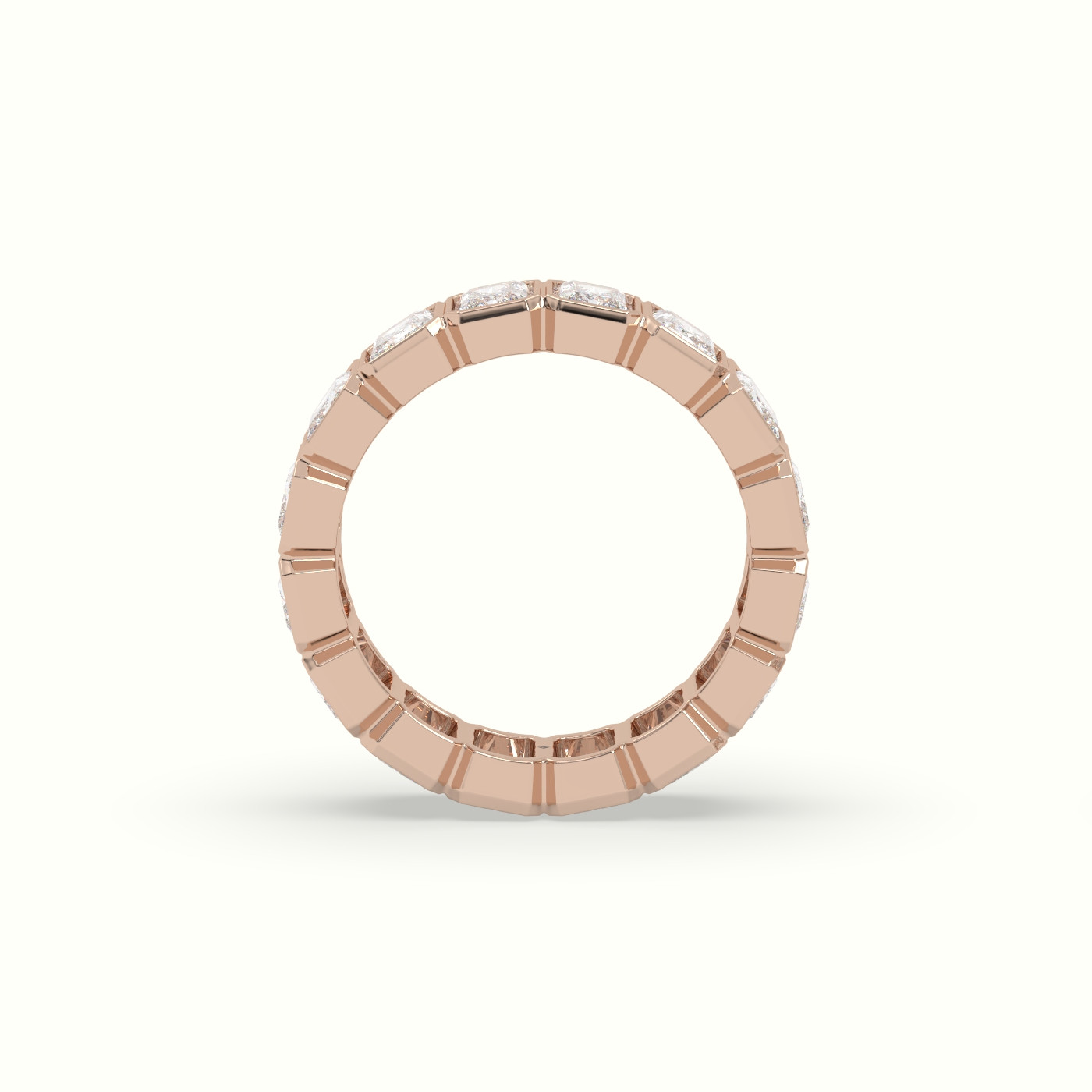 18k rose gold diamond eternity wedding ring Photos & images