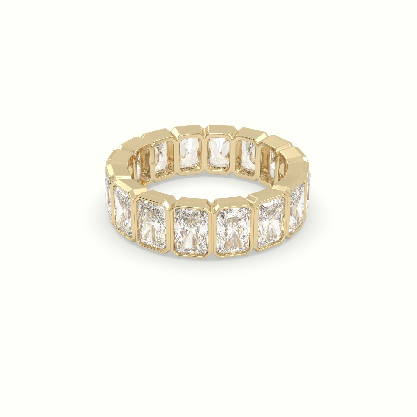 18k yellow gold diamond eternity wedding ring Photos & images