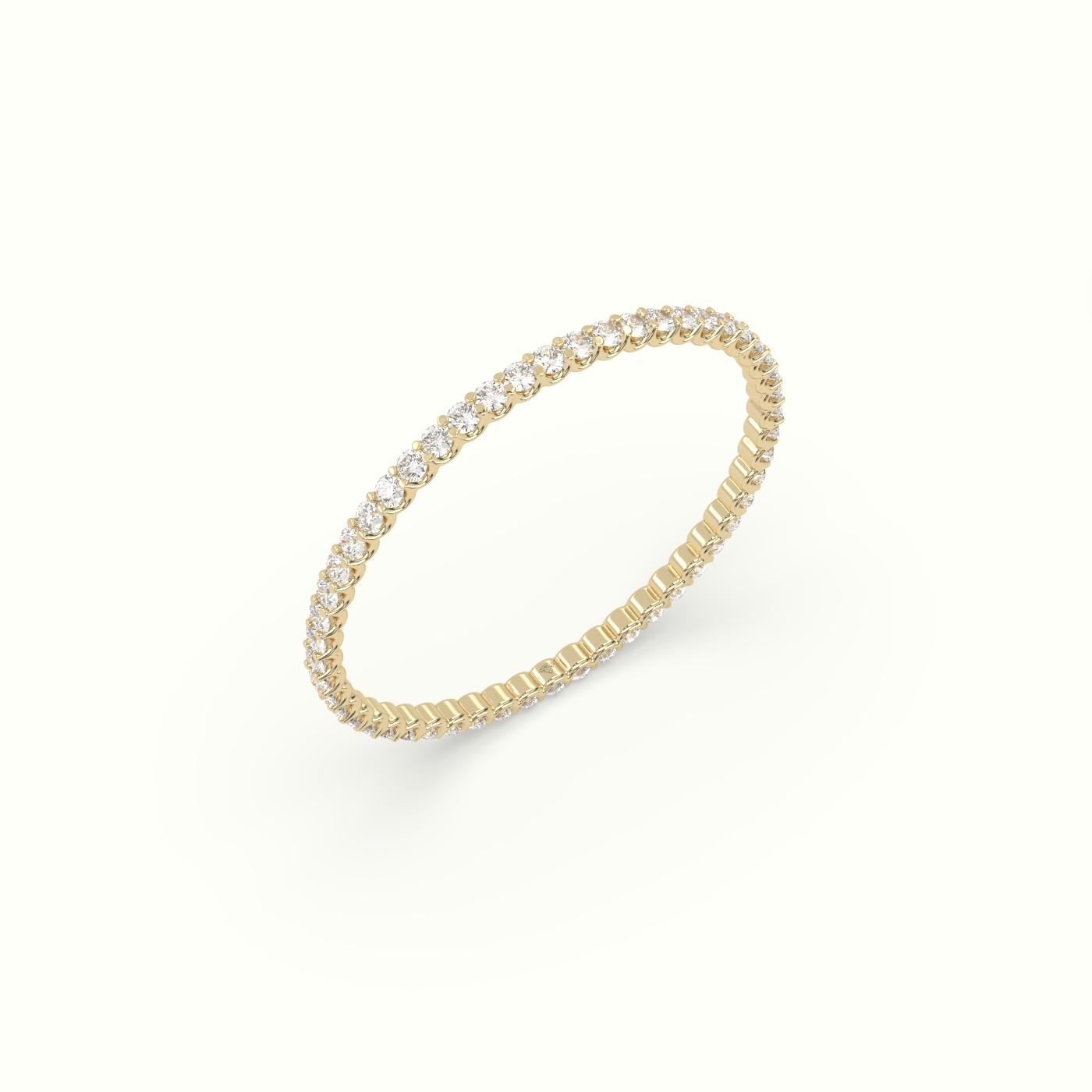 18k yellow gold diamond eternity wedding ring Photos & images