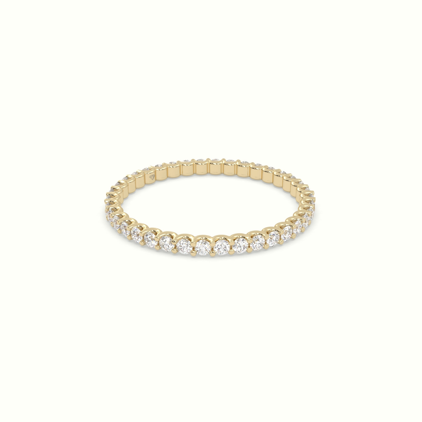 18k yellow gold diamond eternity wedding ring Photos & images