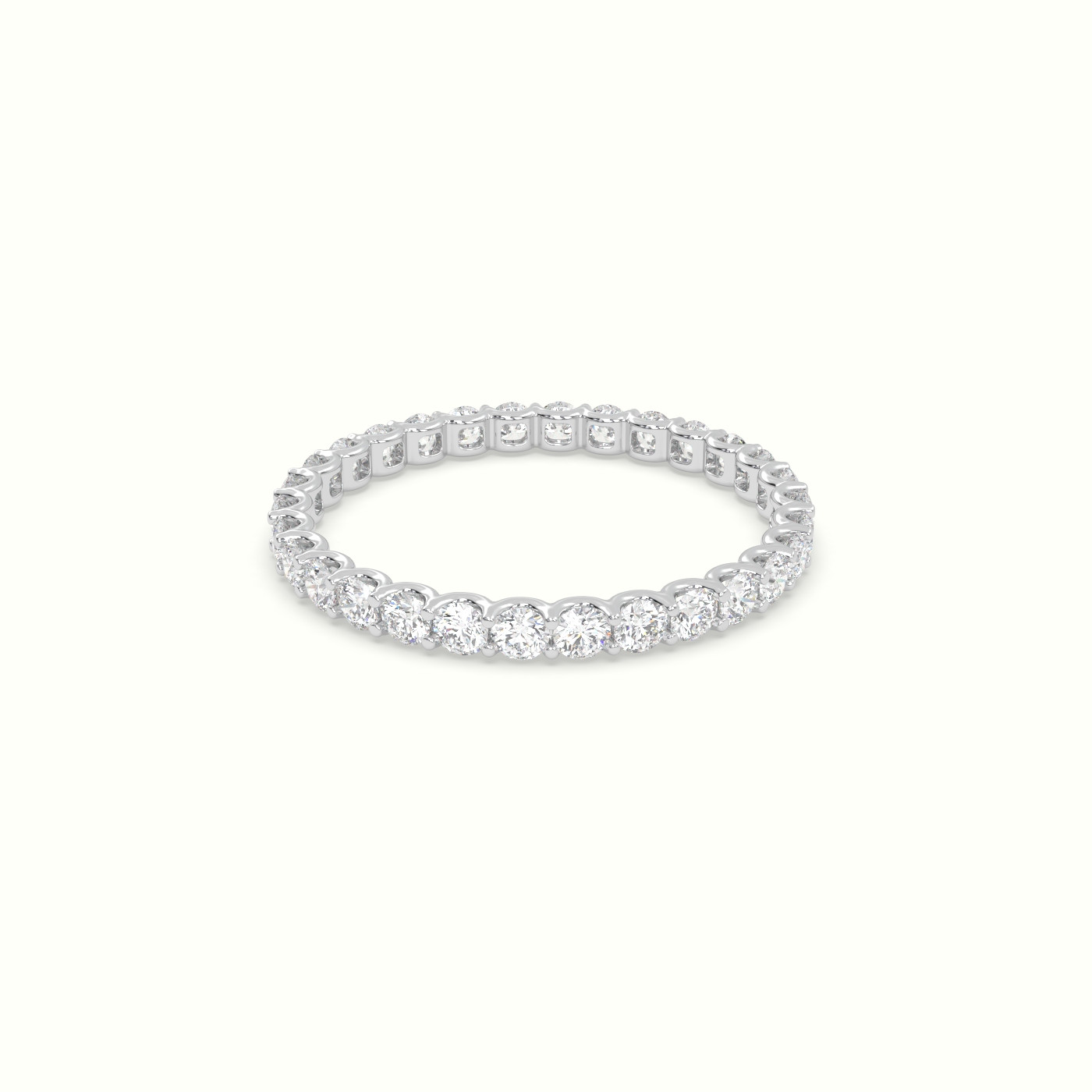 18k white gold diamond eternity wedding ring Photos & images
