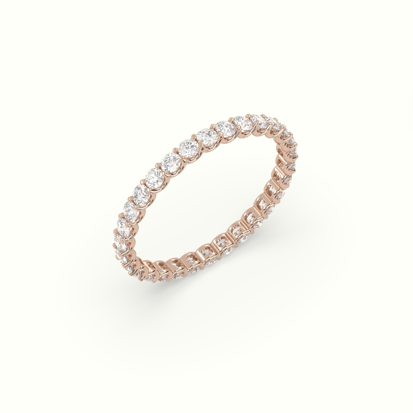 18k rose gold diamond eternity wedding ring Photos & images