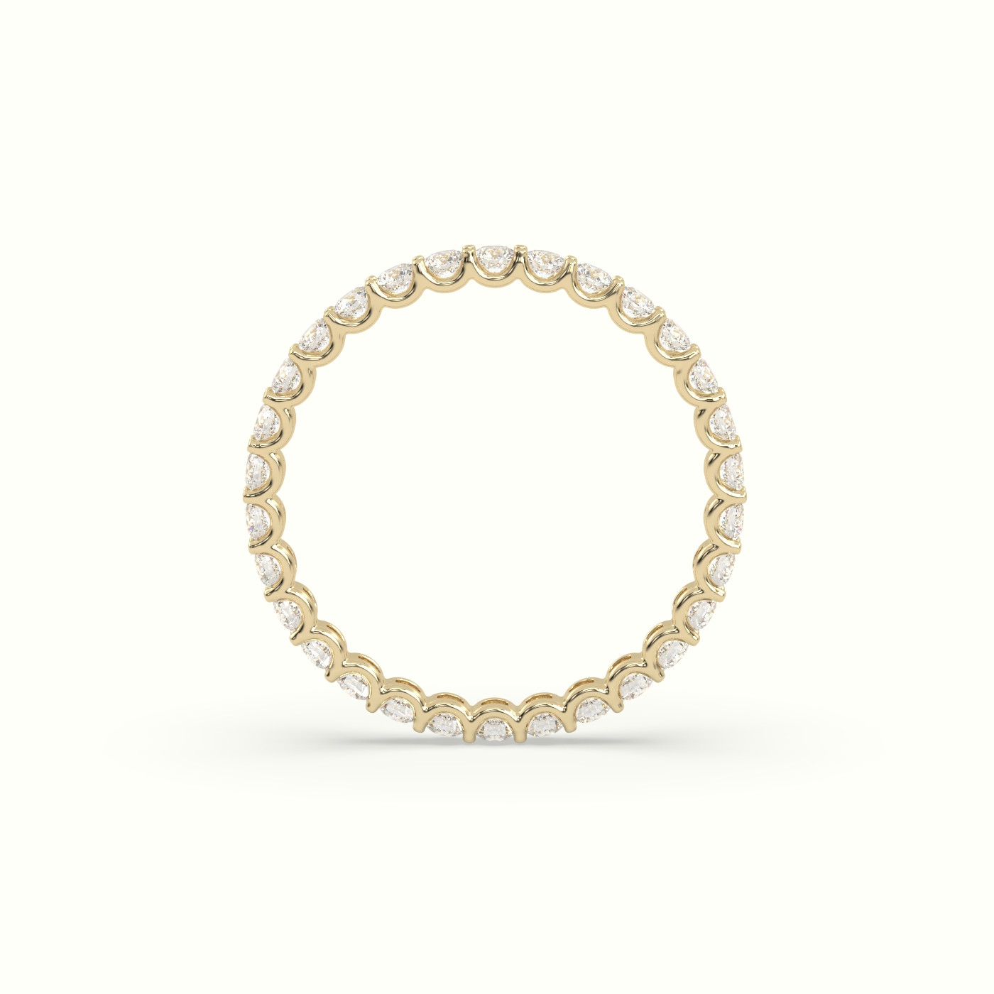 18k yellow gold diamond eternity wedding ring Photos & images