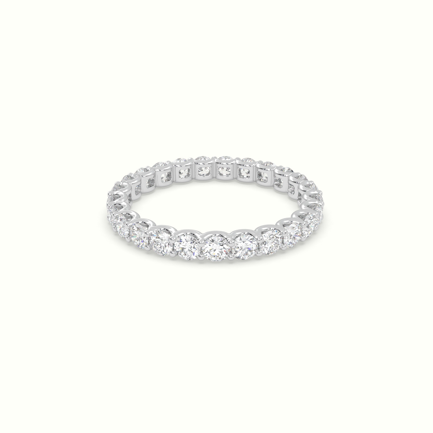 18k white gold diamond eternity wedding ring Photos & images