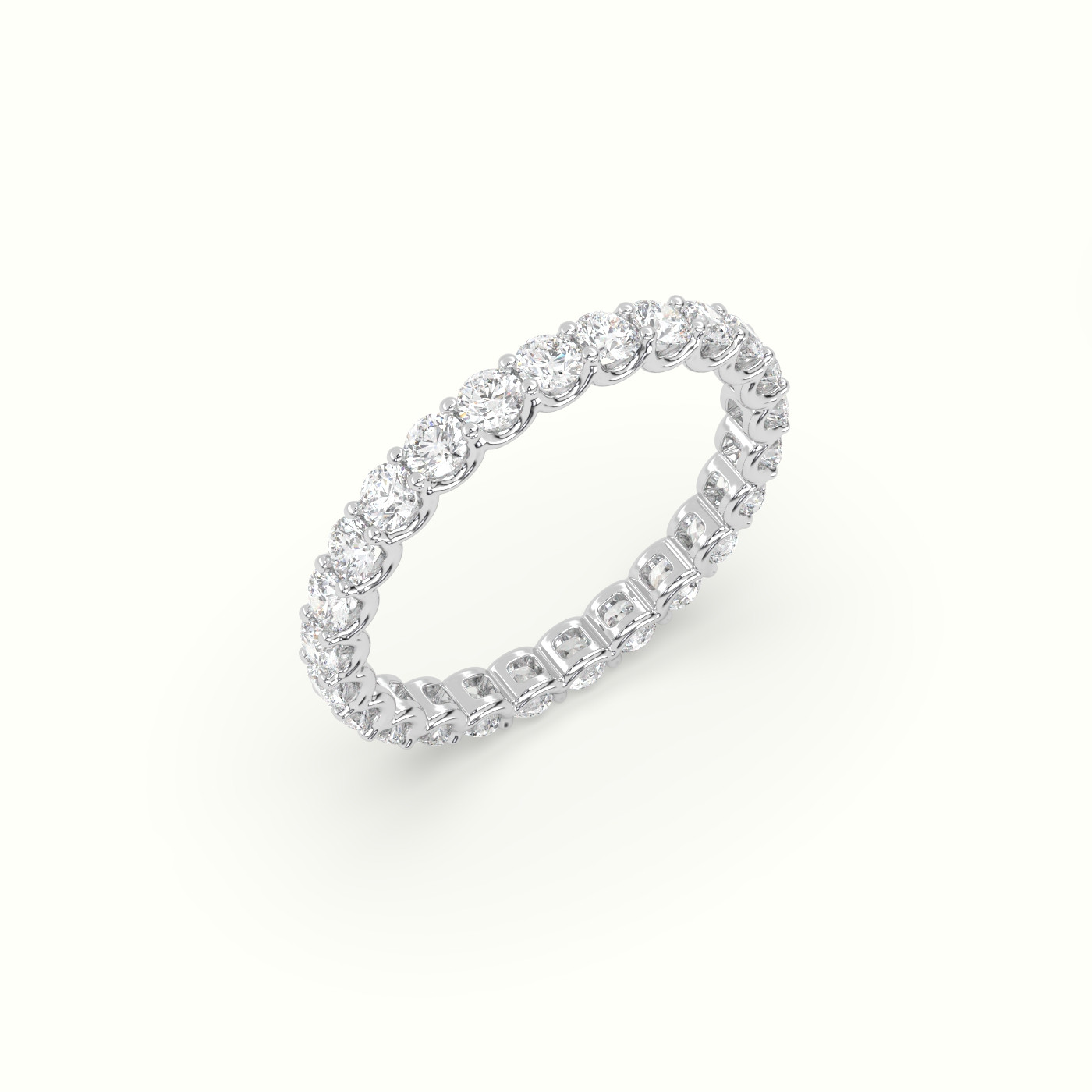 18k white gold diamond eternity wedding ring Photos & images