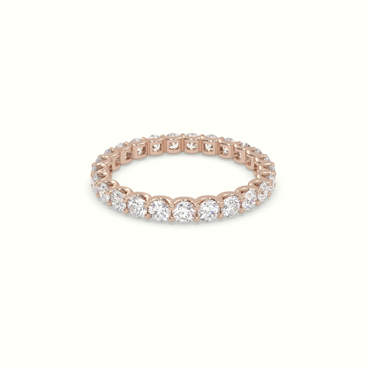 18k rose gold diamond eternity wedding ring Photos & images
