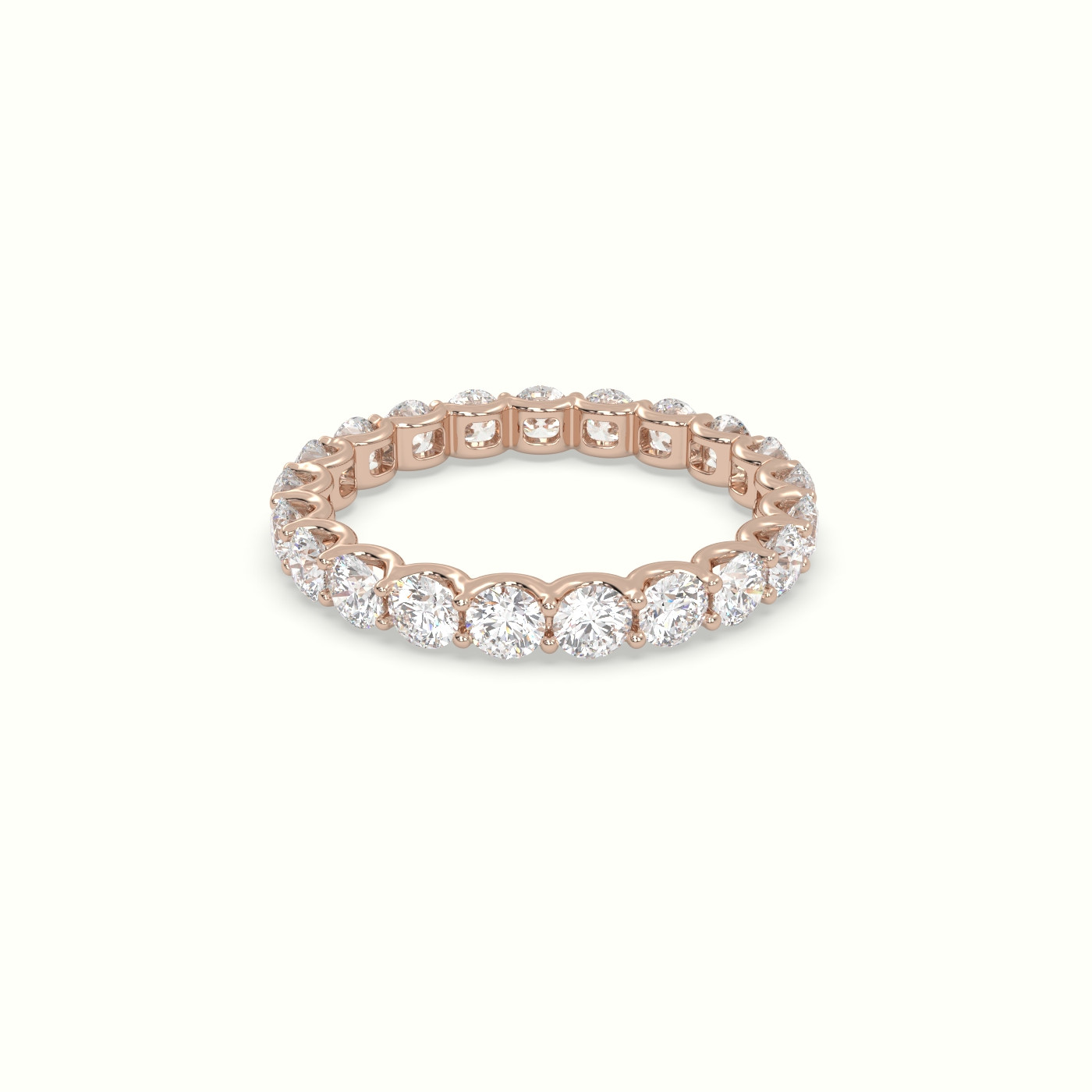 18k rose gold diamond eternity wedding ring Photos & images