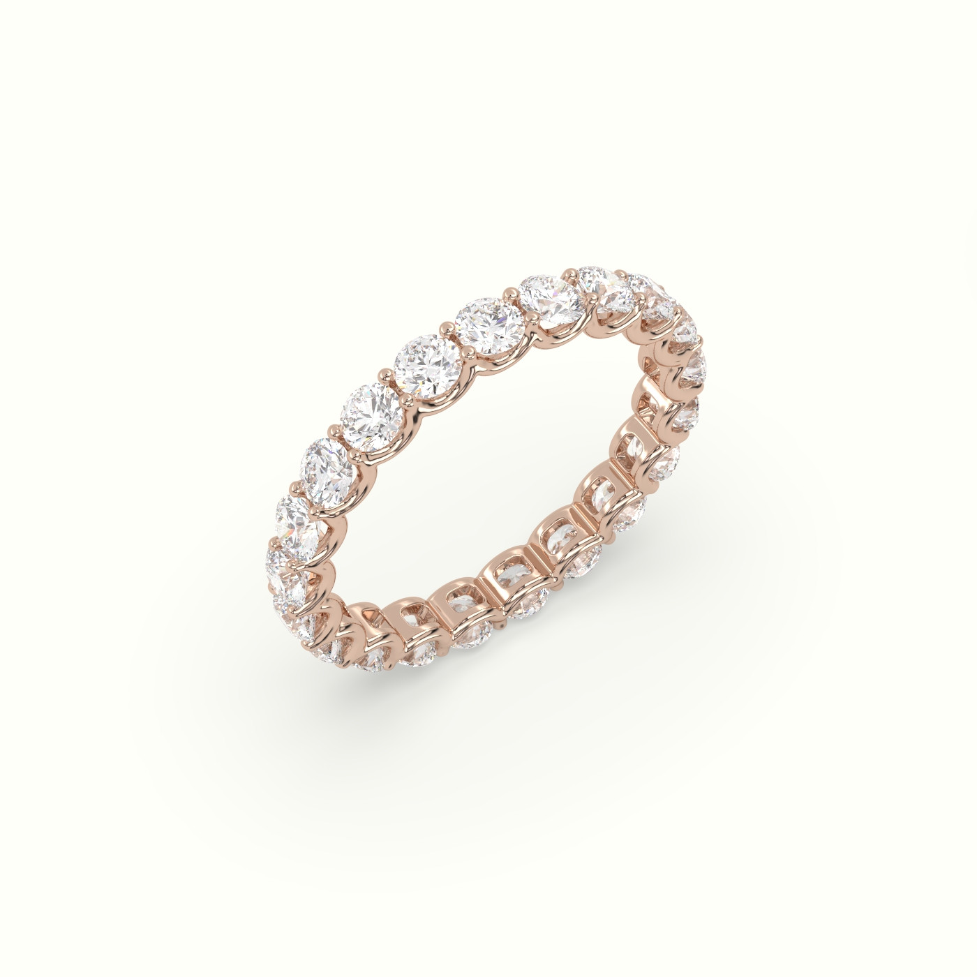 18k rose gold diamond eternity wedding ring Photos & images