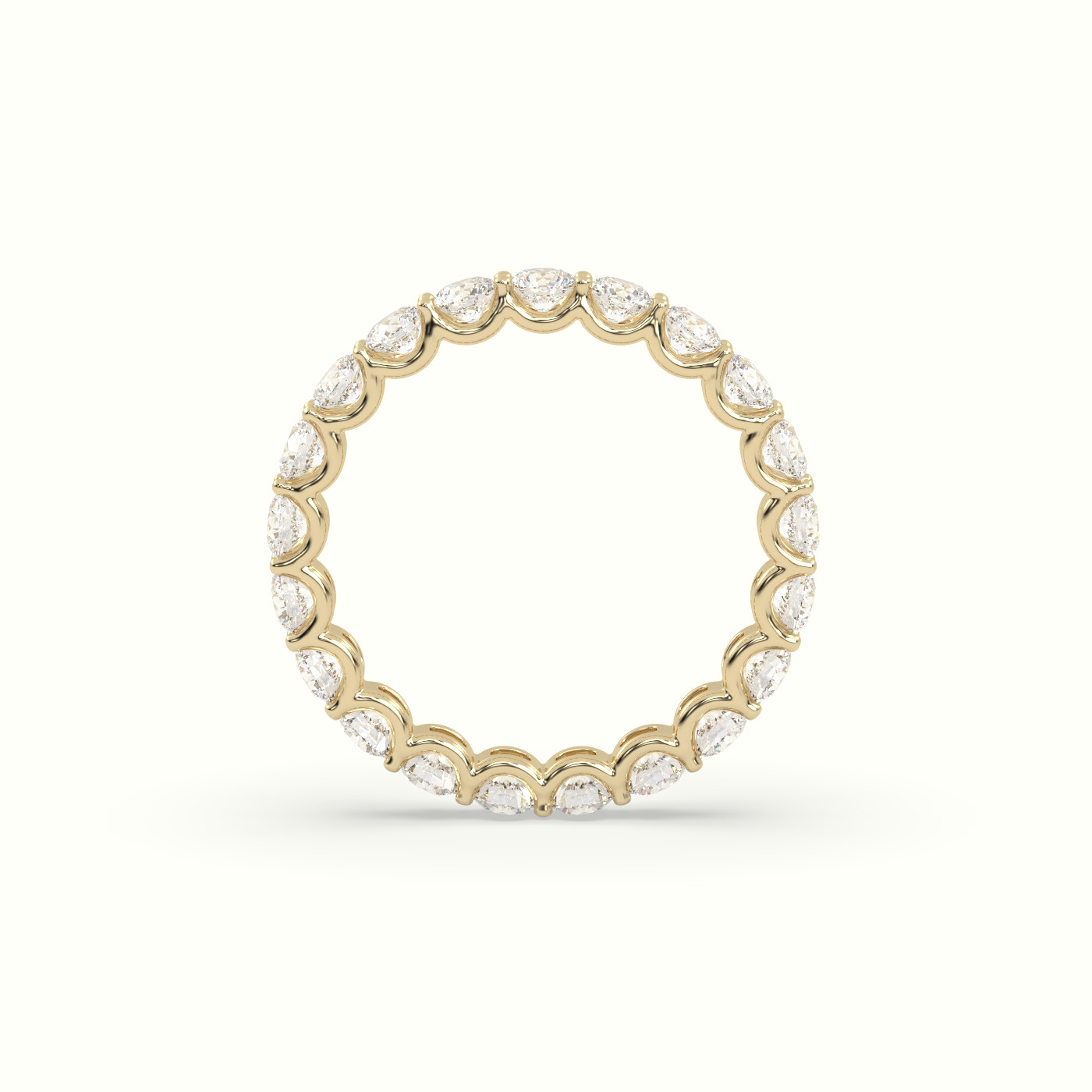 18k yellow gold diamond eternity wedding ring Photos & images