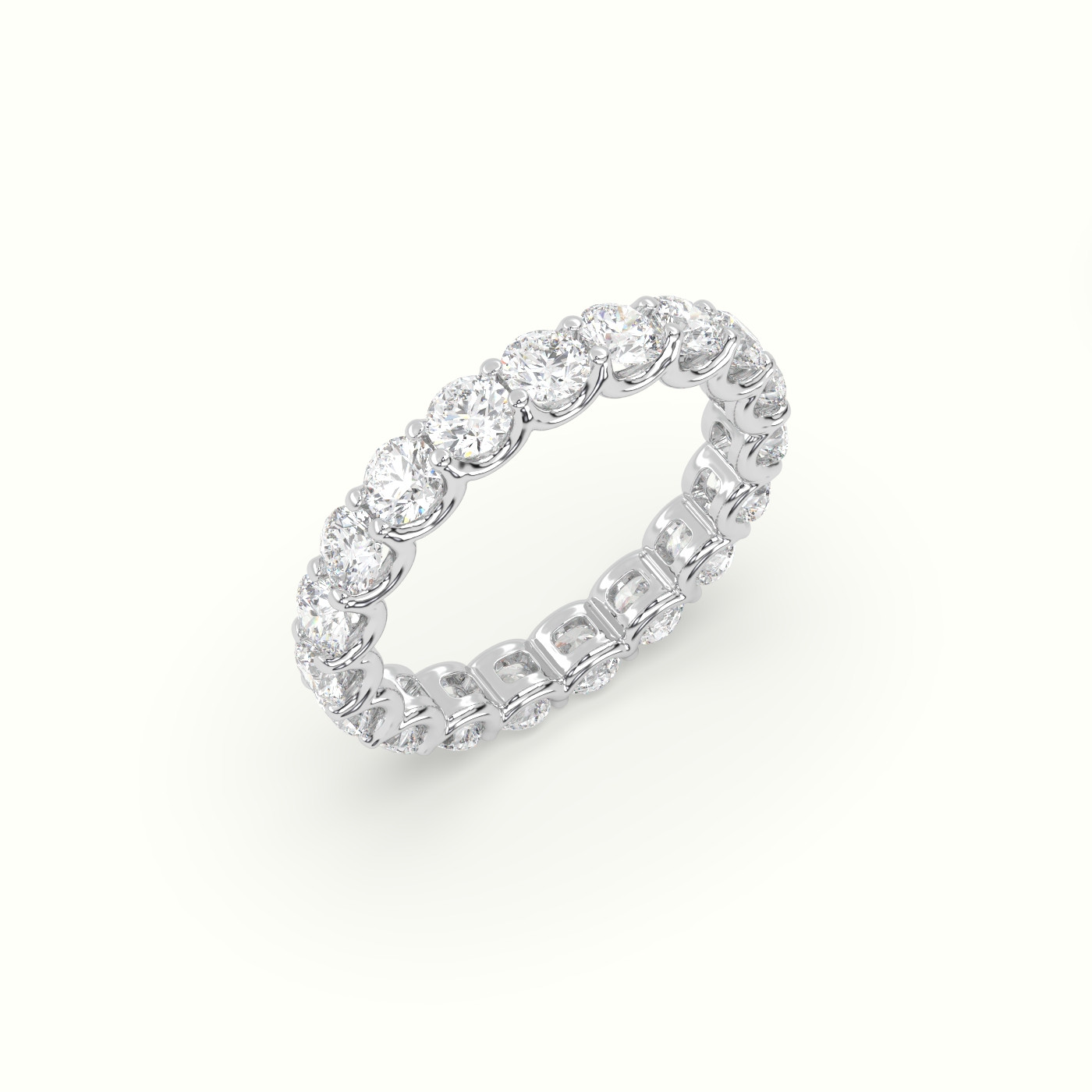 18k white gold diamond eternity wedding ring Photos & images