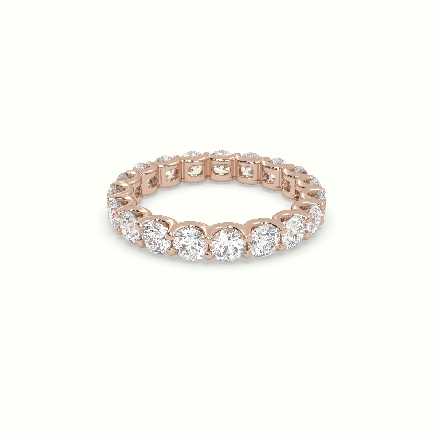 18k rose gold diamond eternity wedding ring Photos & images