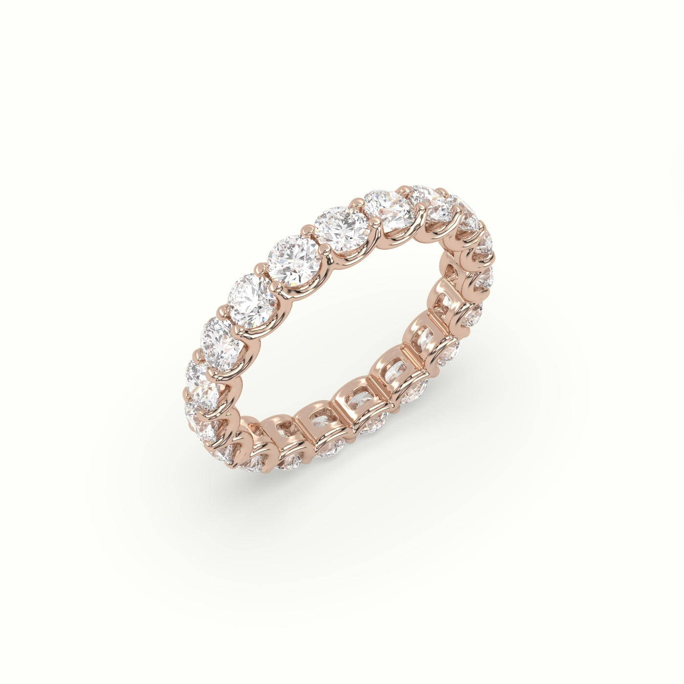 18k rose gold diamond eternity wedding ring Photos & images