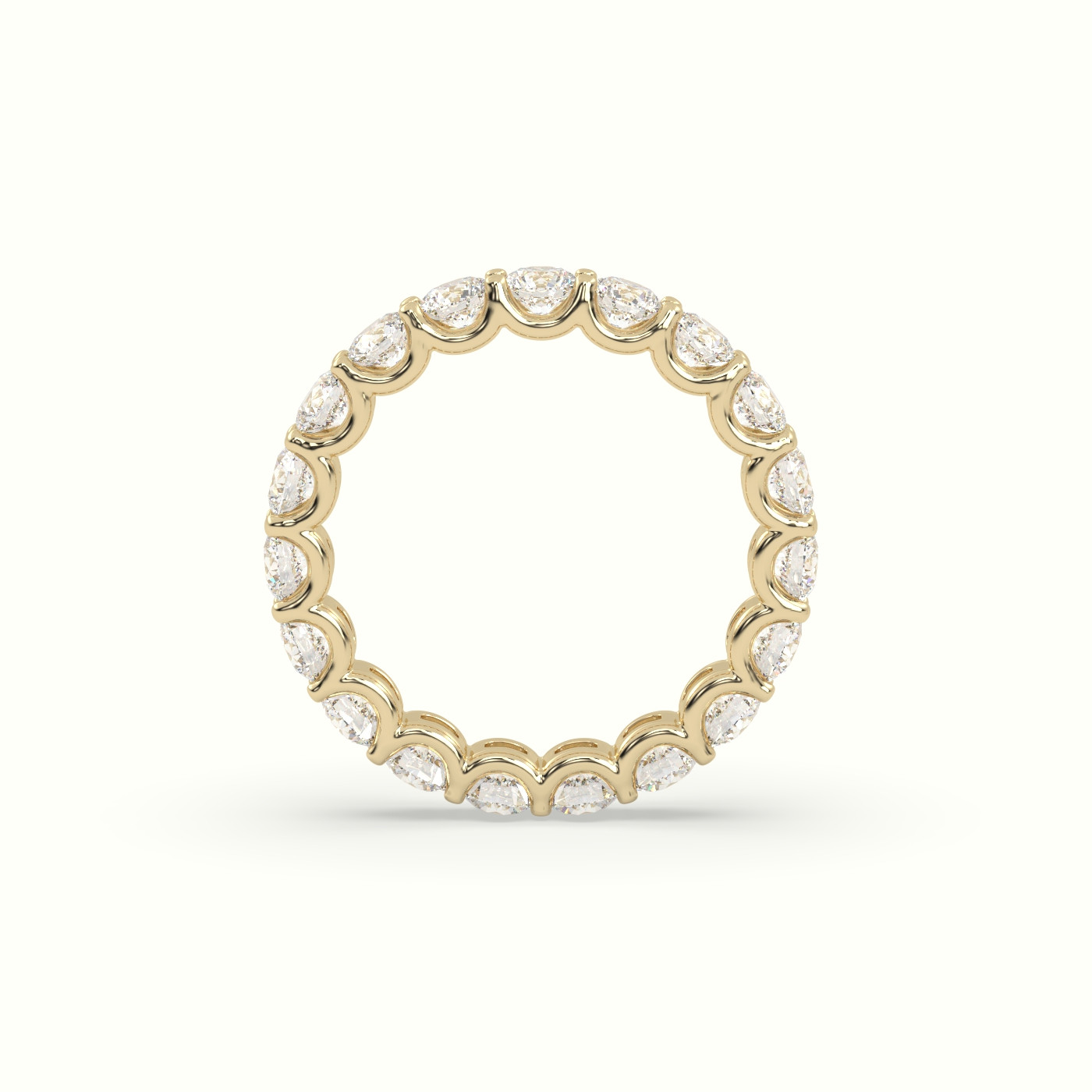 18k yellow gold diamond eternity wedding ring Photos & images