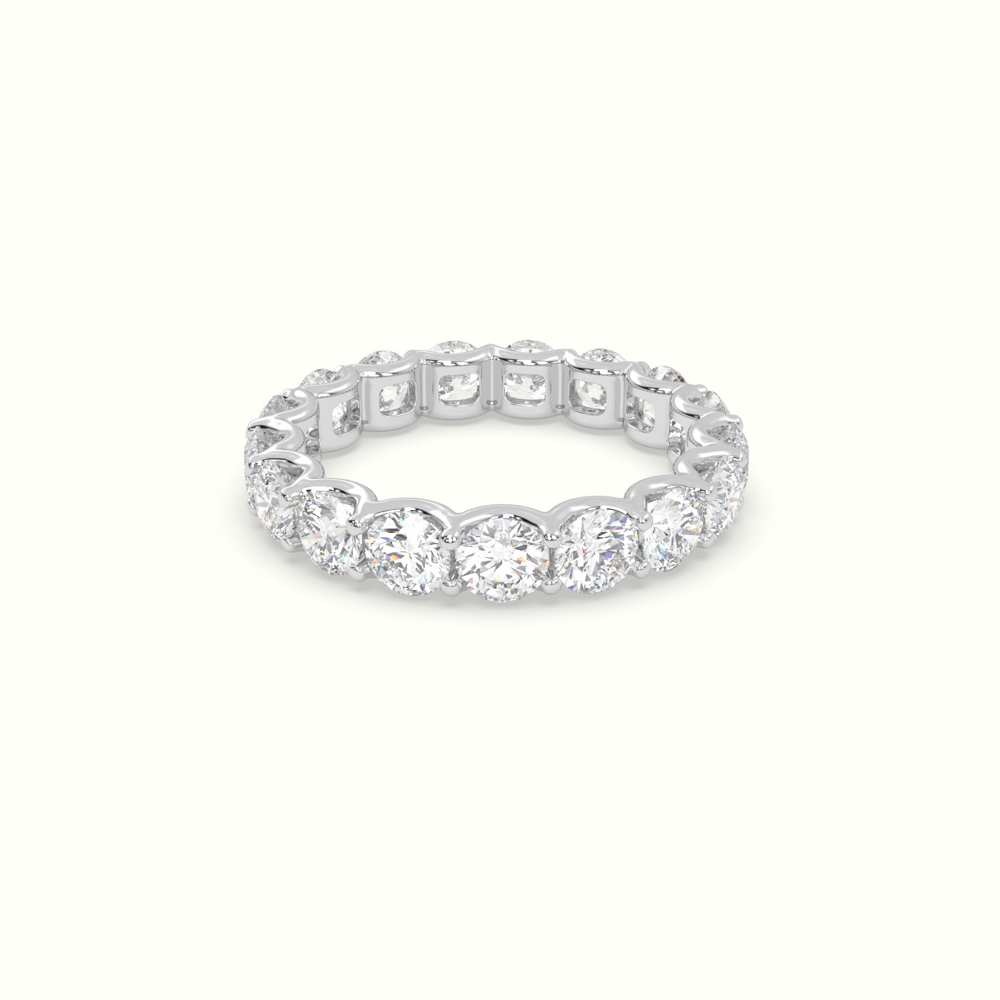 18k white gold diamond eternity wedding ring Photos & images