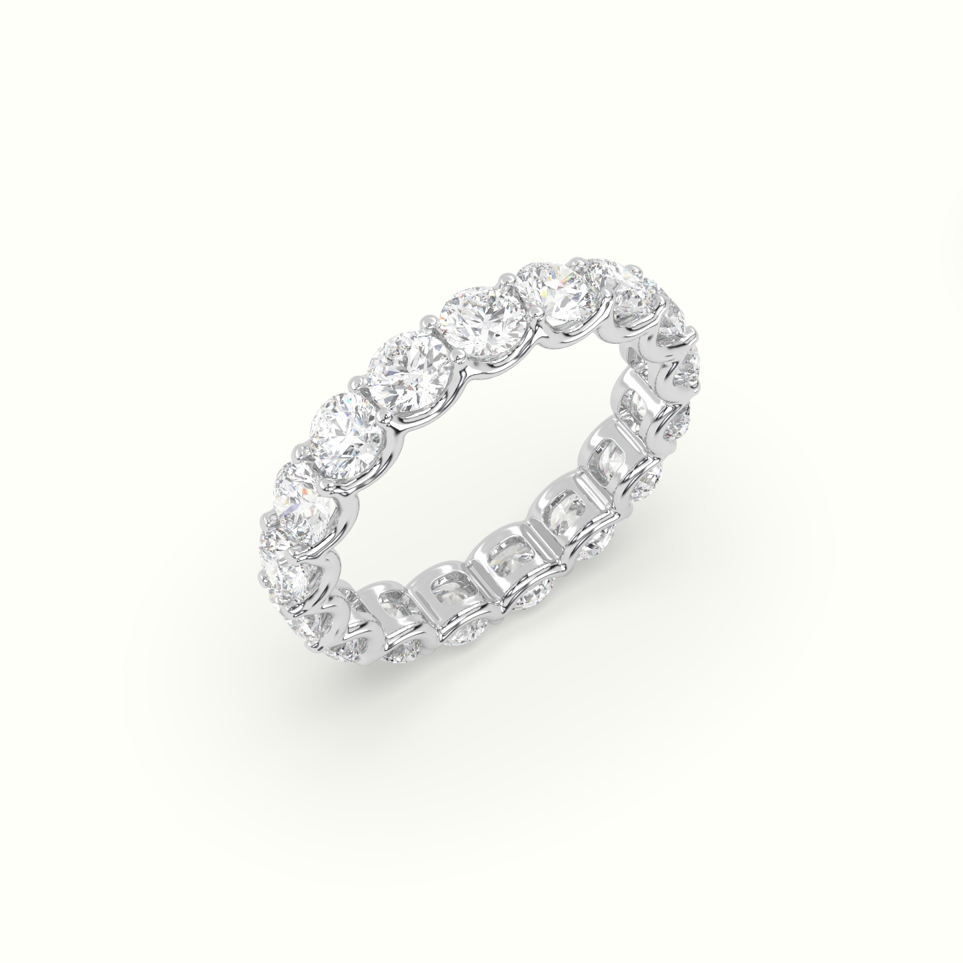 18k white gold diamond eternity wedding ring Photos & images