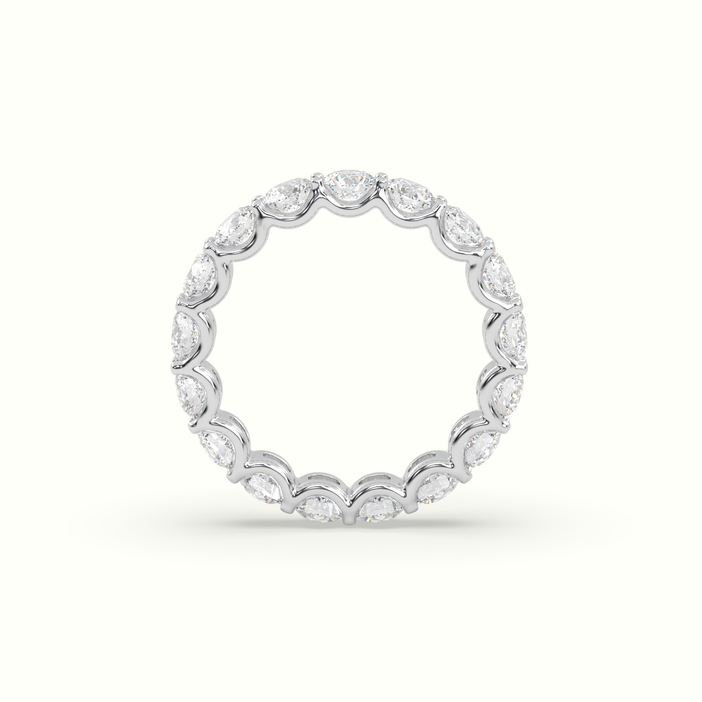18k white gold diamond eternity wedding ring Photos & images