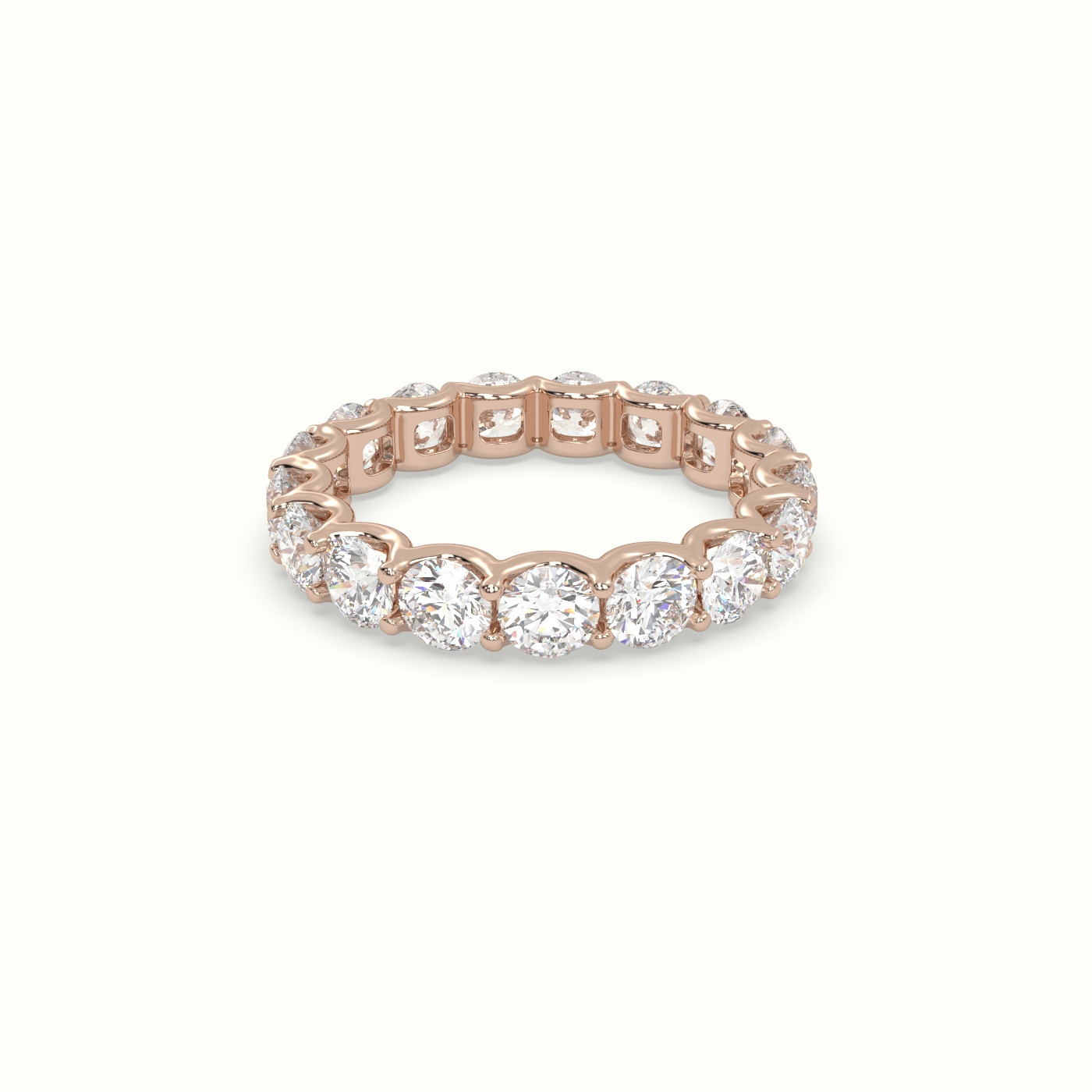 18k rose gold diamond eternity wedding ring Photos & images