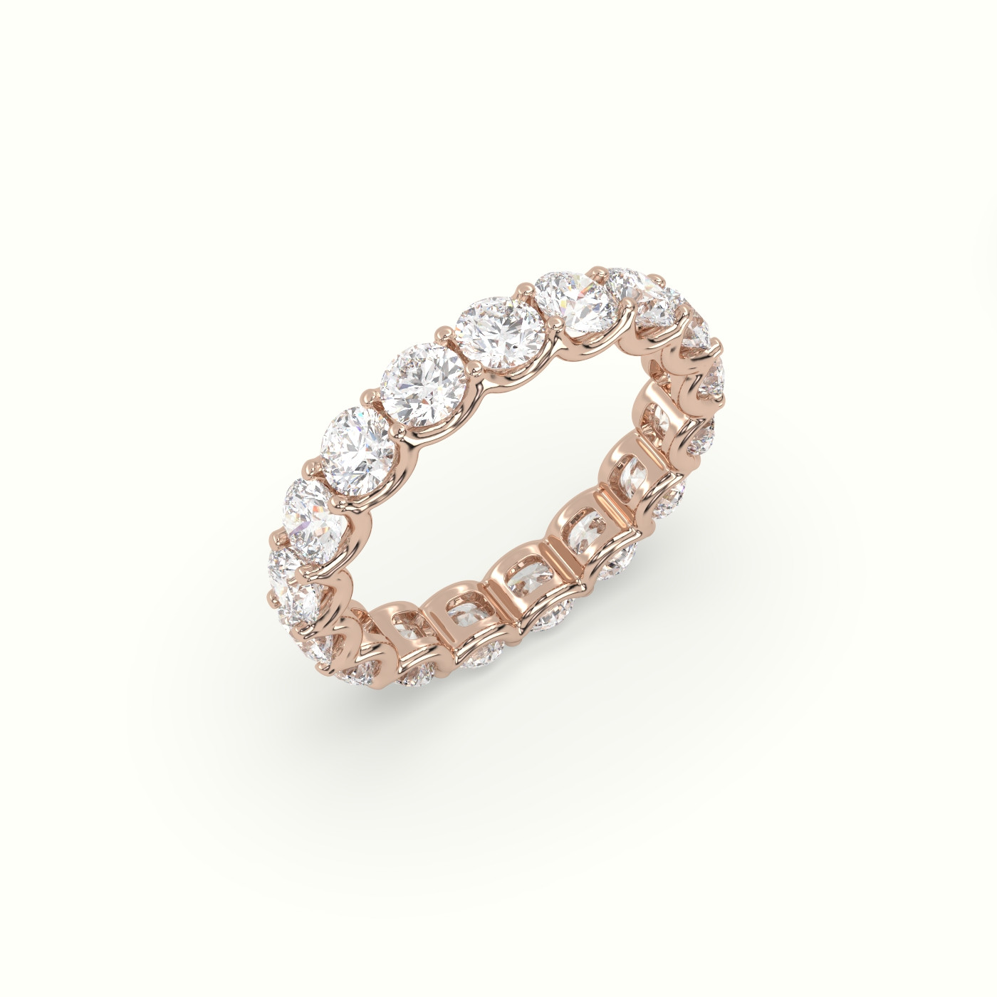 18k rose gold diamond eternity wedding ring Photos & images