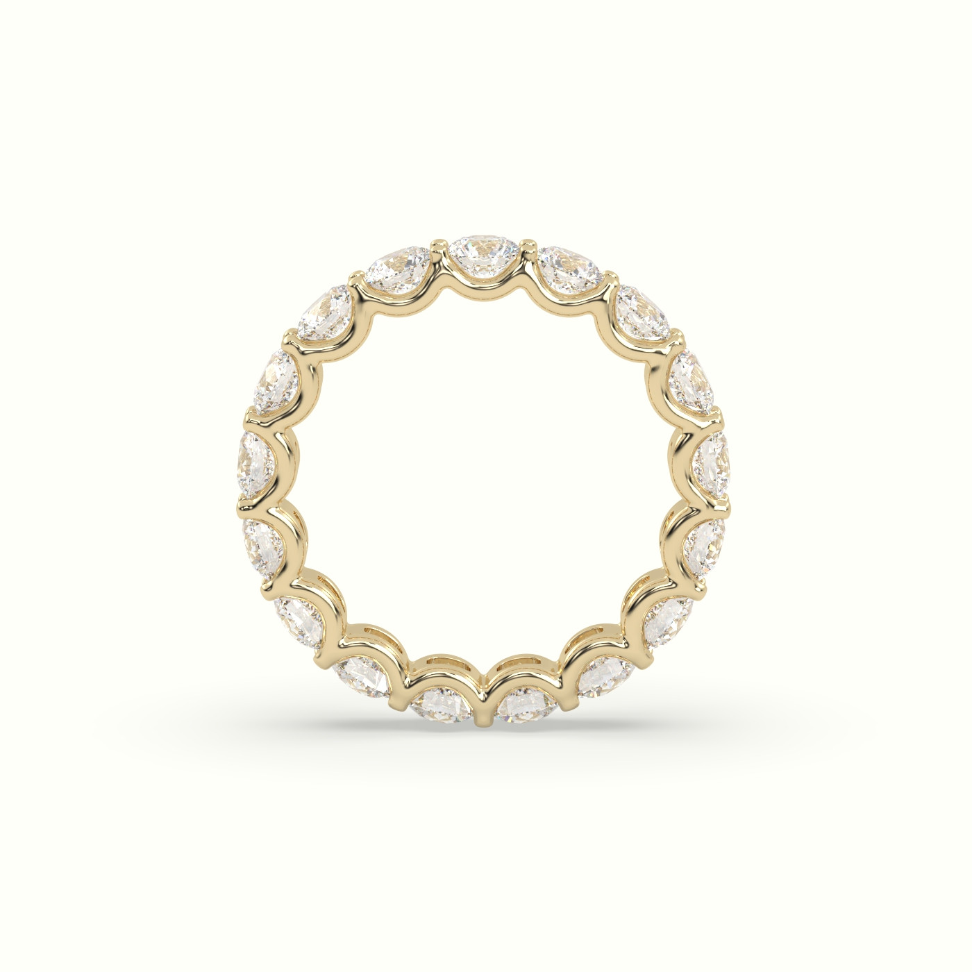 18k yellow gold diamond eternity wedding ring Photos & images