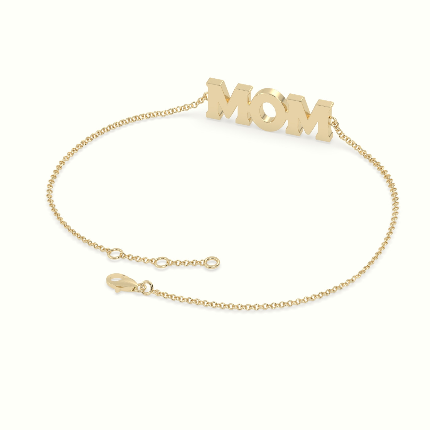 18k yellow gold mom bracelet Photos & images
