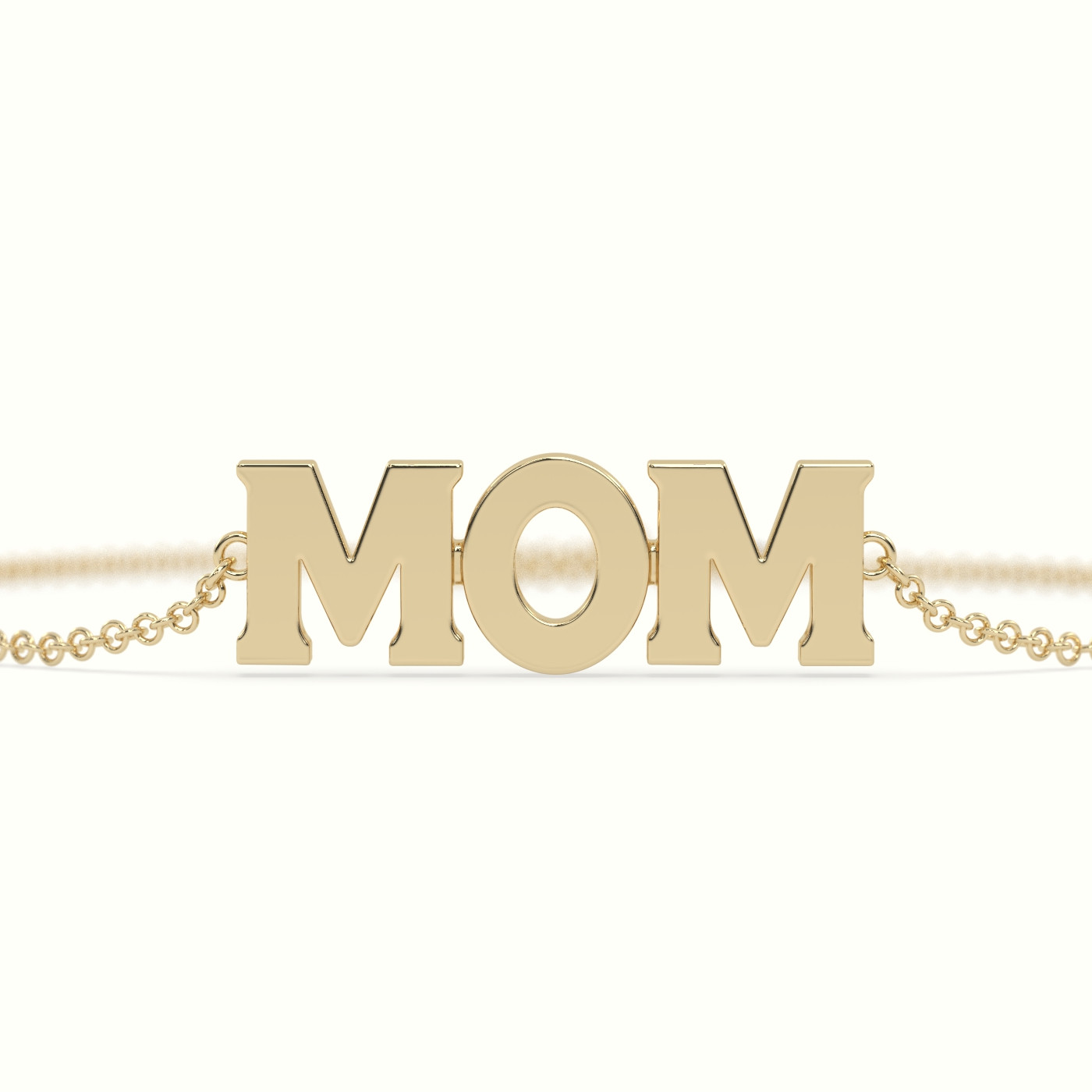 18k yellow gold mom bracelet