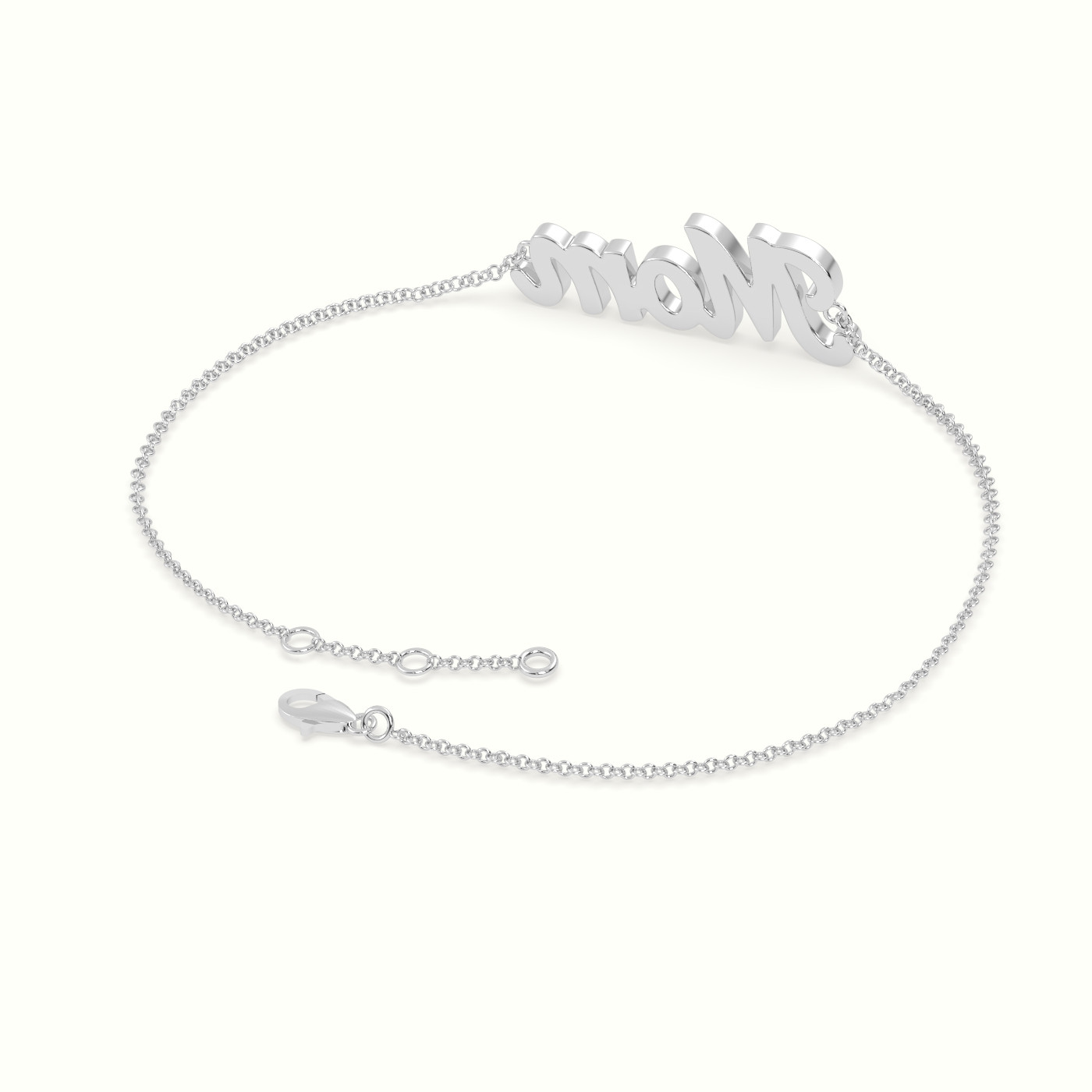 18k white gold mom bracelet Photos & images