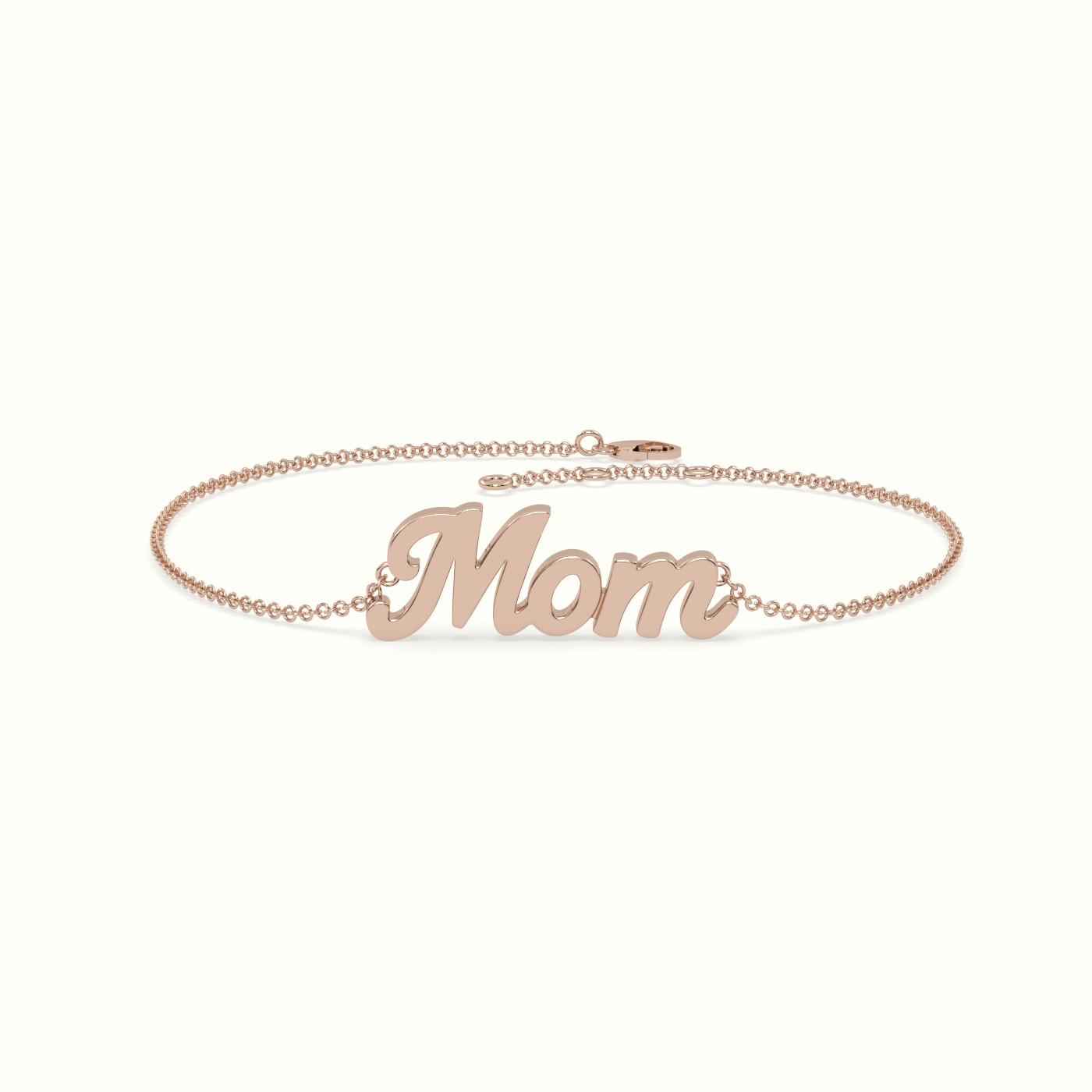 18k rose gold mom bracelet