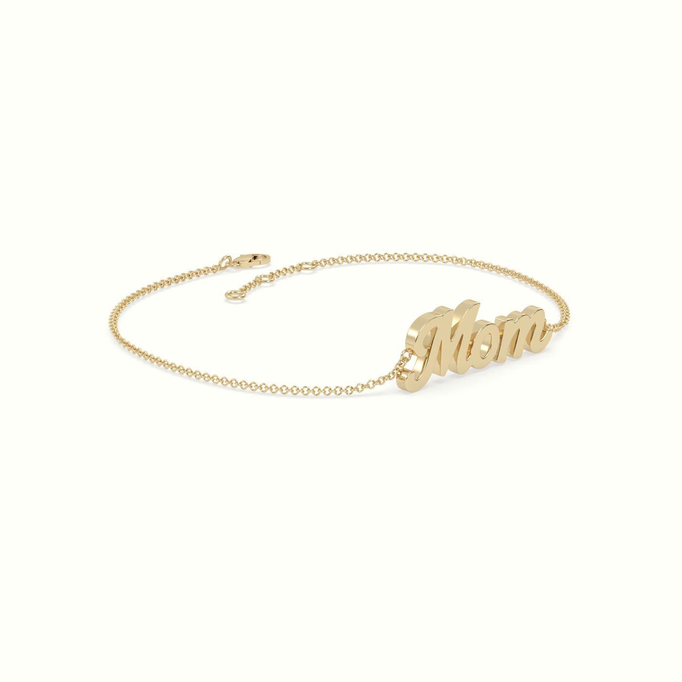 18k yellow gold mom bracelet Photos & images