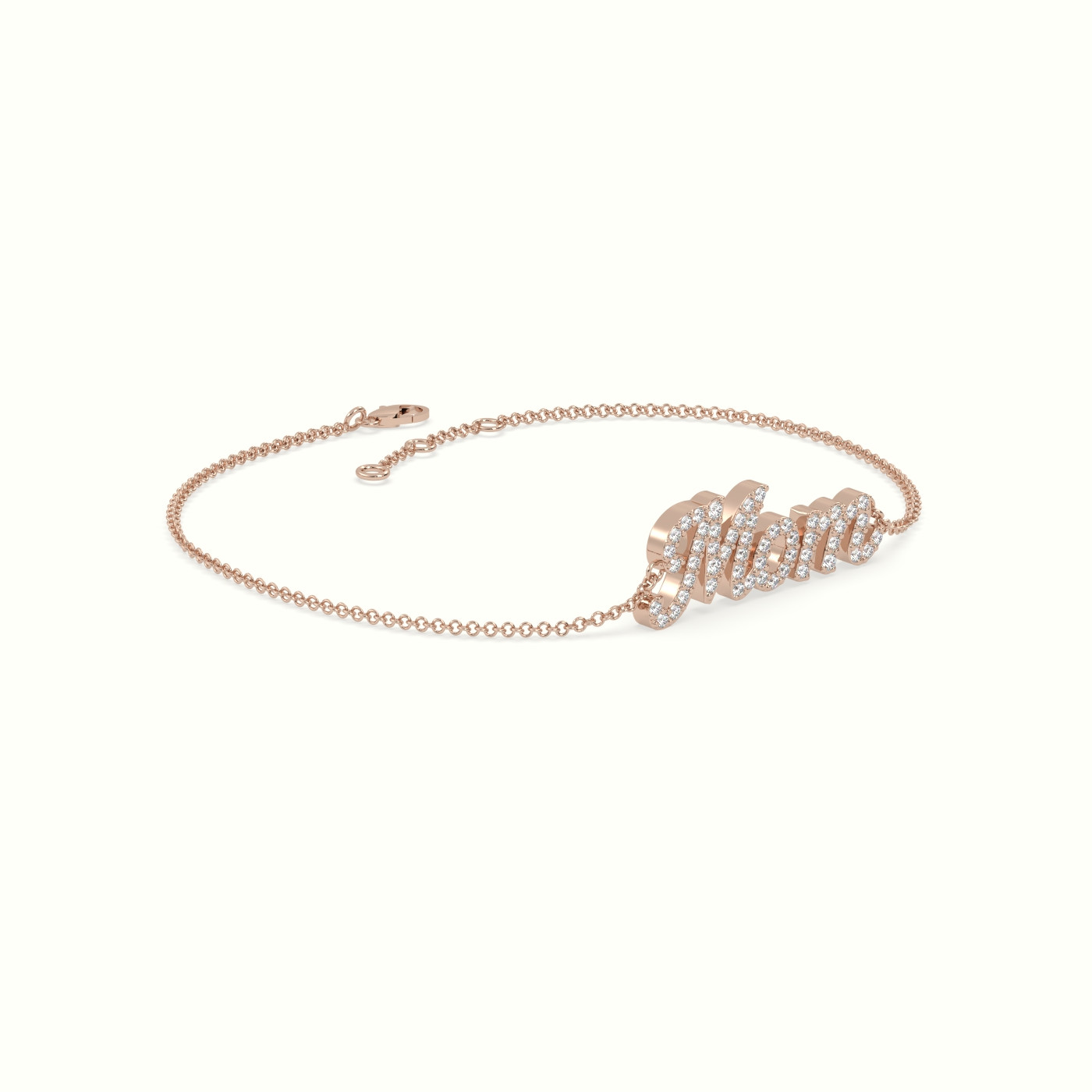 18k rose gold diamond mom bracelet Photos & images