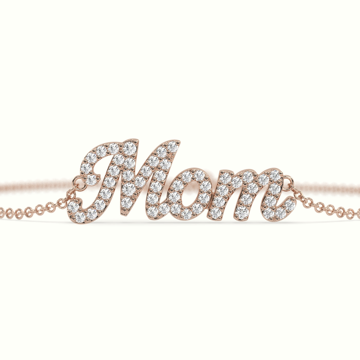 18k rose gold diamond mom bracelet Photos & images
