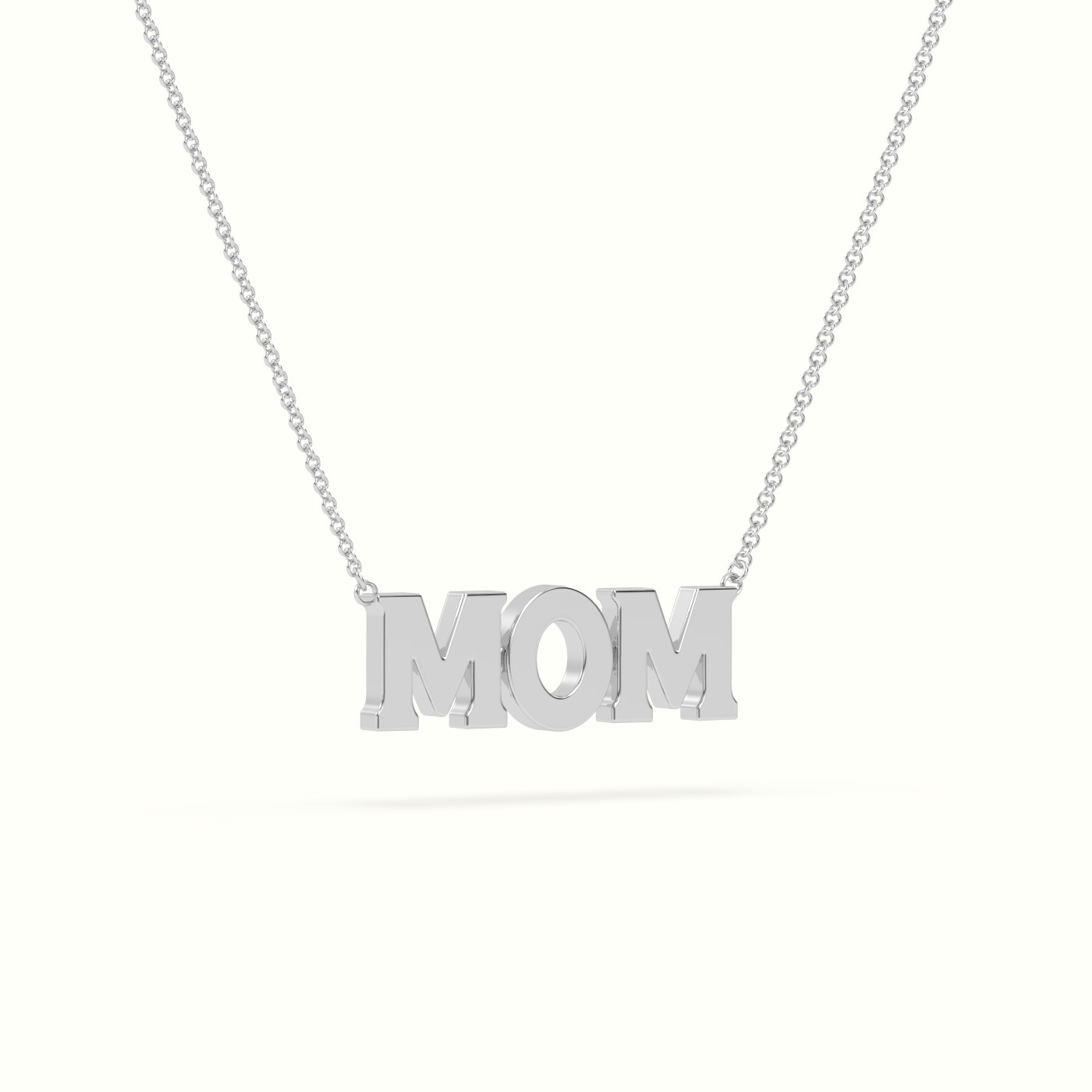 18k white gold mom necklace Photos & images