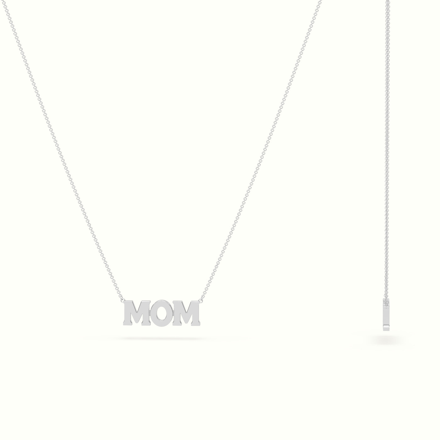 18k white gold mom necklace Photos & images