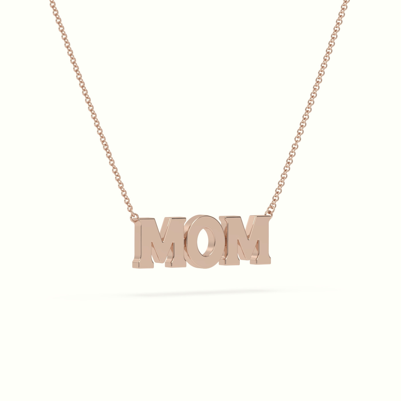 18k rose gold mom necklace Photos & images