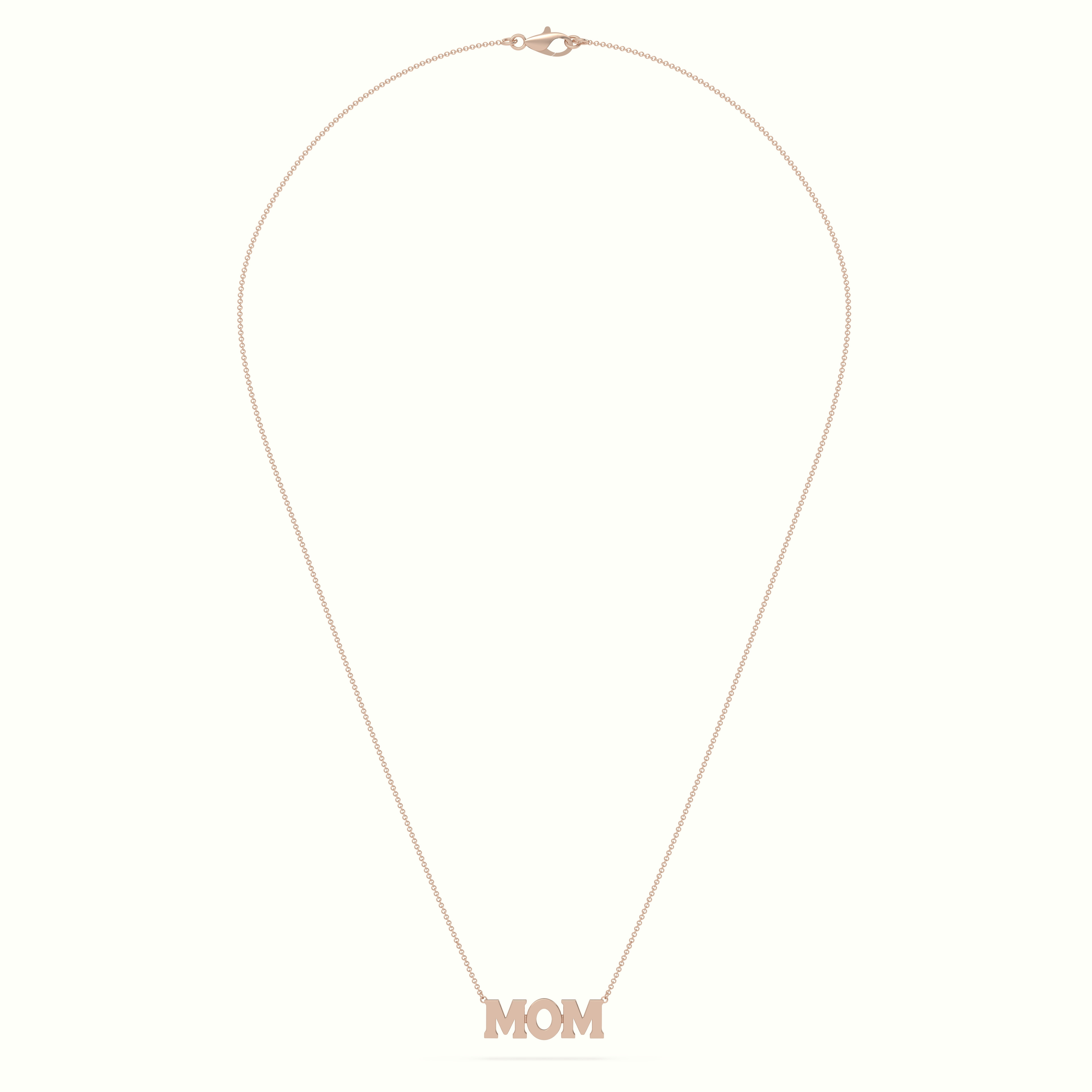 18k rose gold mom necklace Photos & images