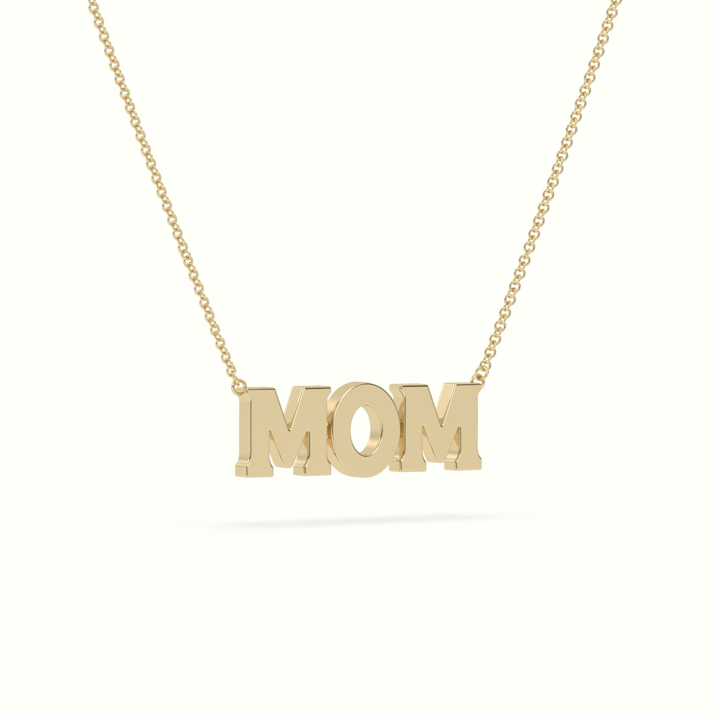 18k yellow gold mom necklace Photos & images