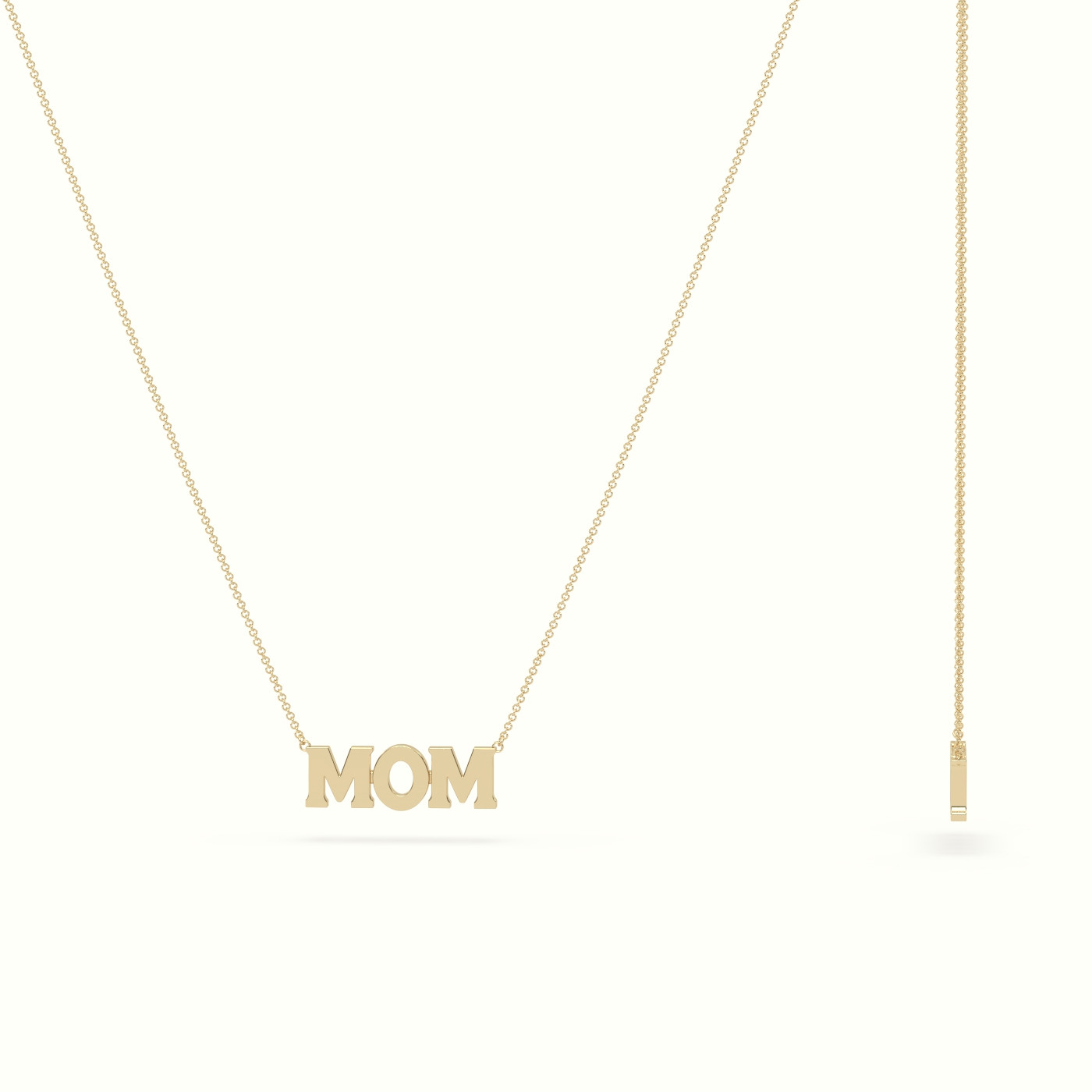 18k yellow gold mom necklace Photos & images