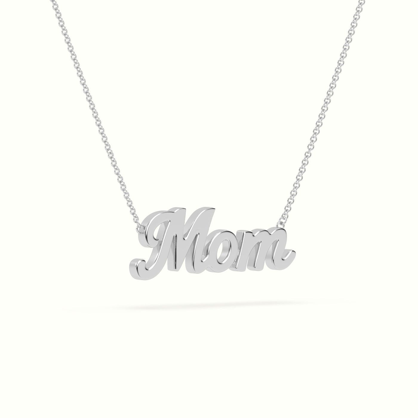 18k white gold mom necklace Photos & images