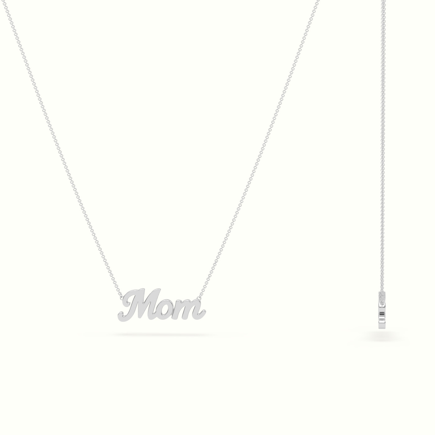 18k white gold mom necklace Photos & images