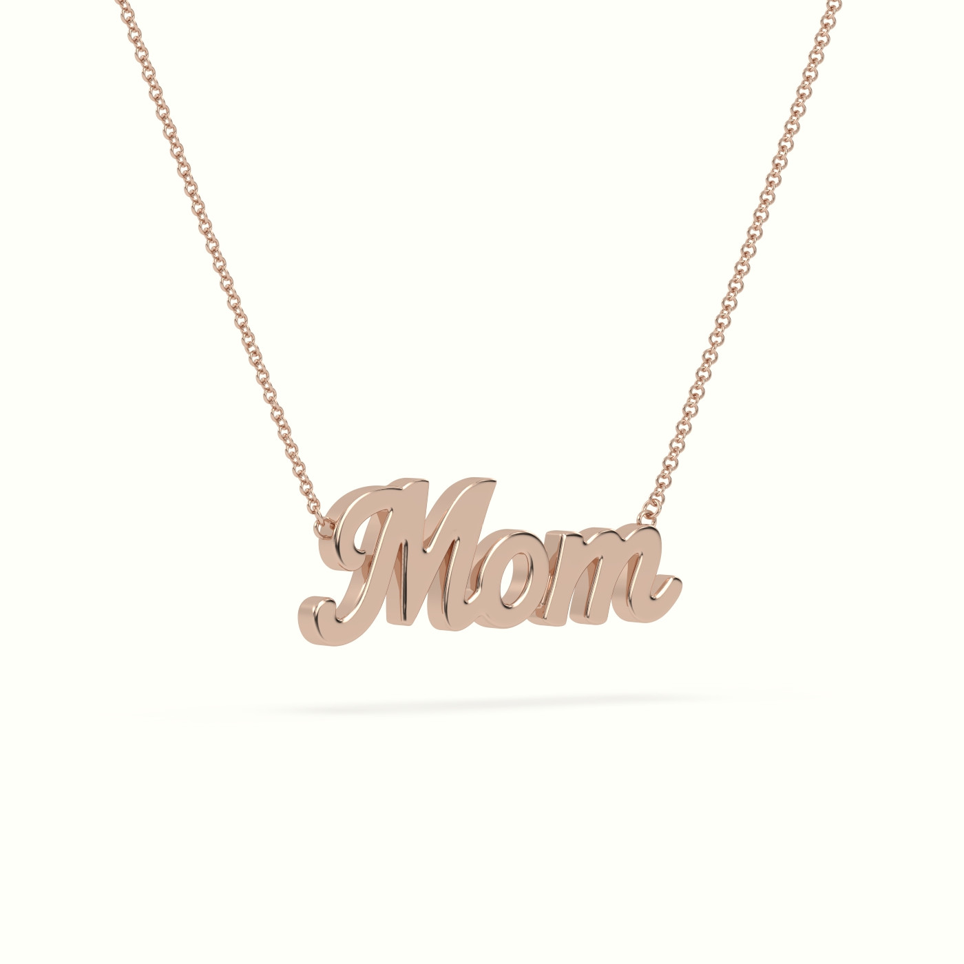 18k rose gold mom necklace Photos & images