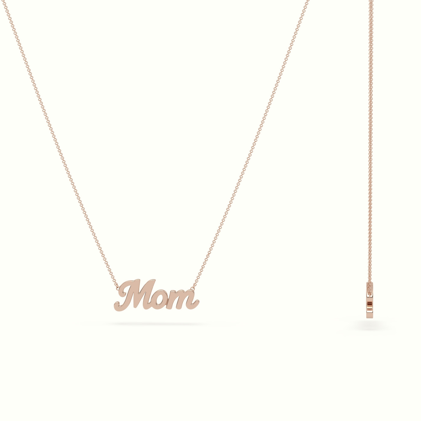 18k rose gold mom necklace Photos & images