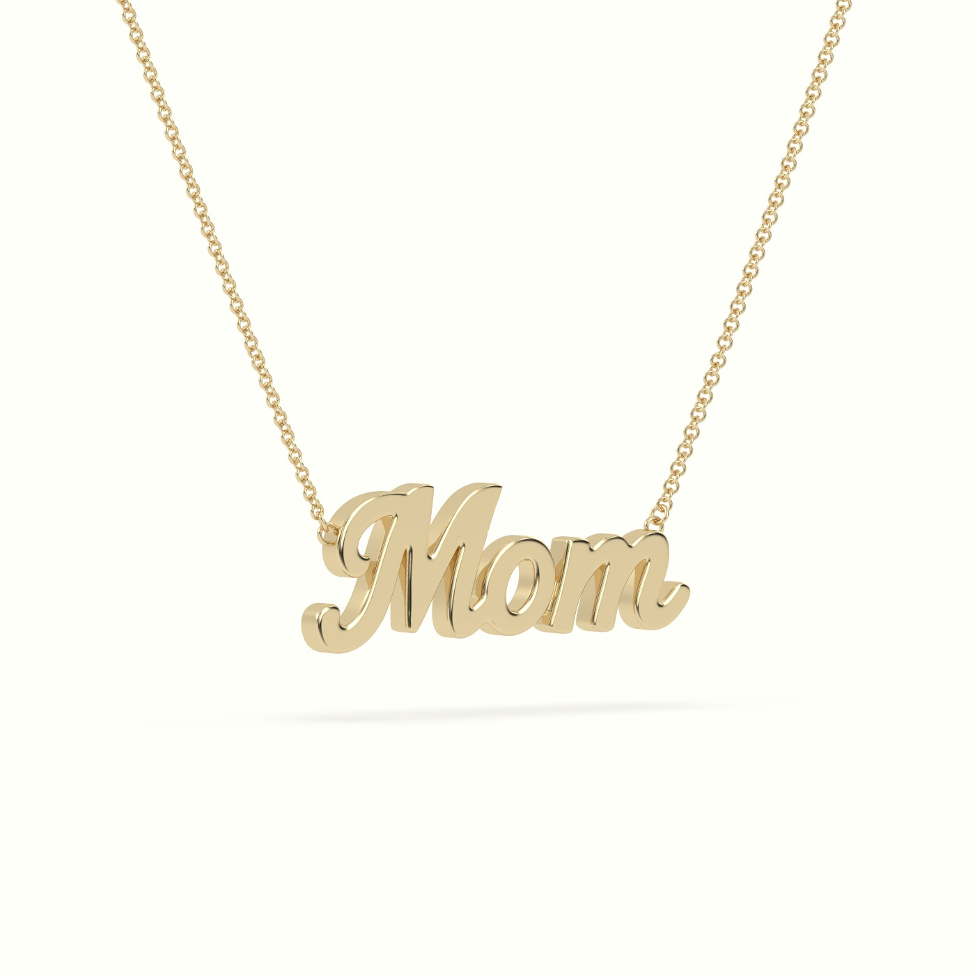 18k yellow gold mom necklace Photos & images