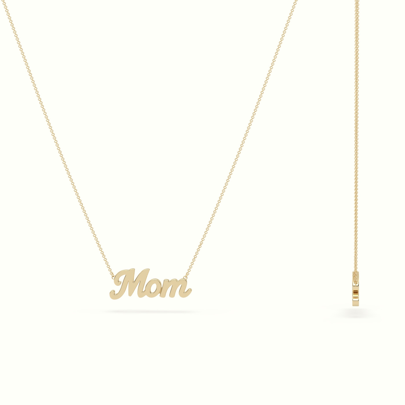 18k yellow gold mom necklace Photos & images
