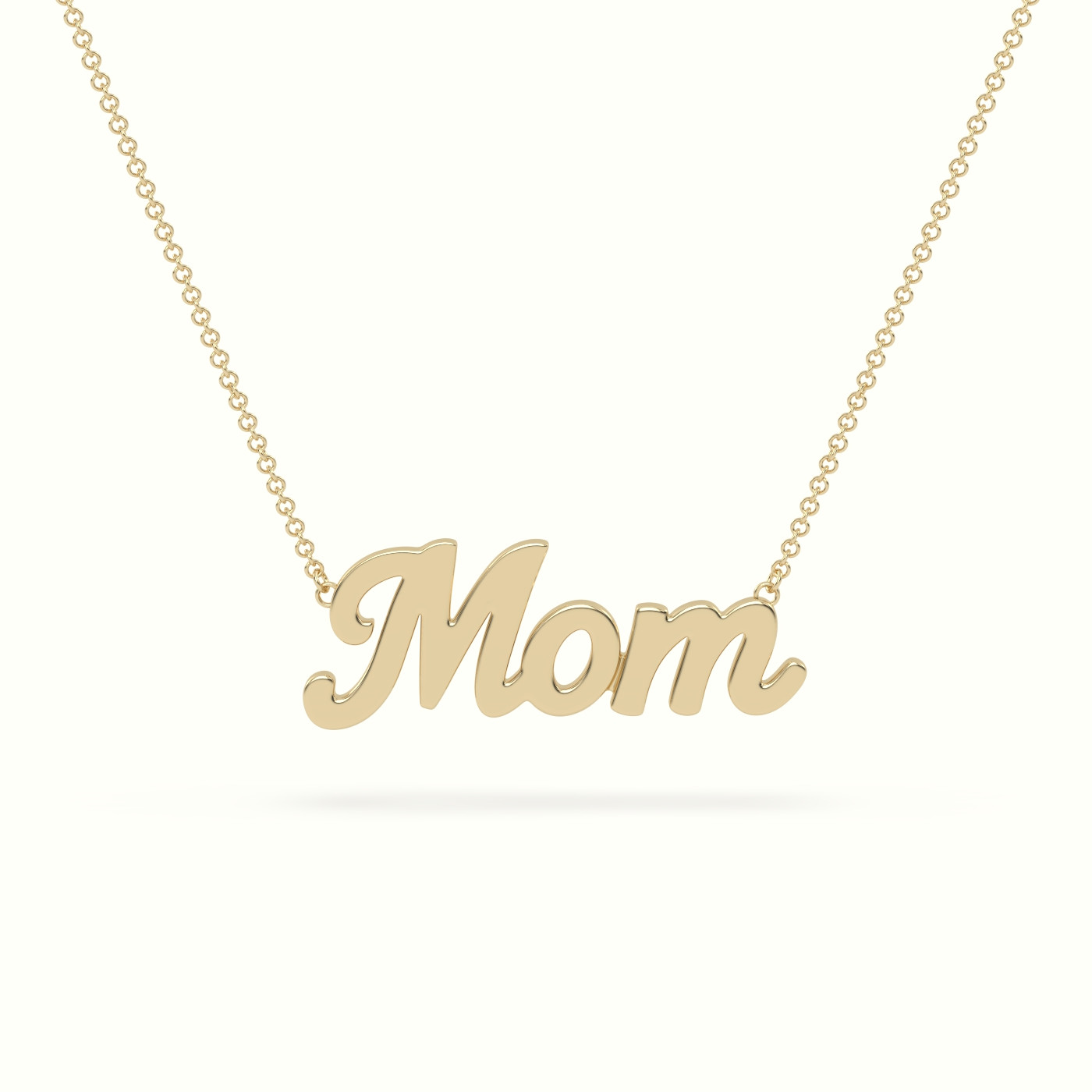 18k yellow gold mom necklace