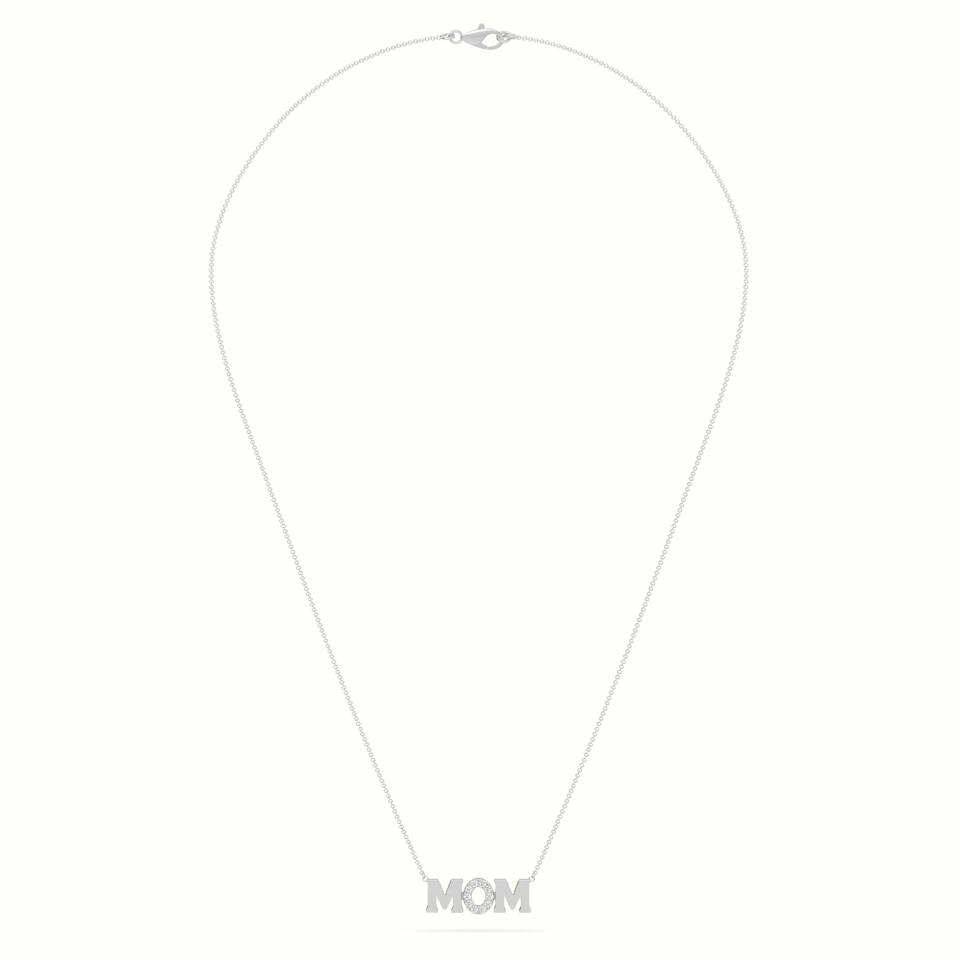 18k white gold mom diamond necklace Photos & images