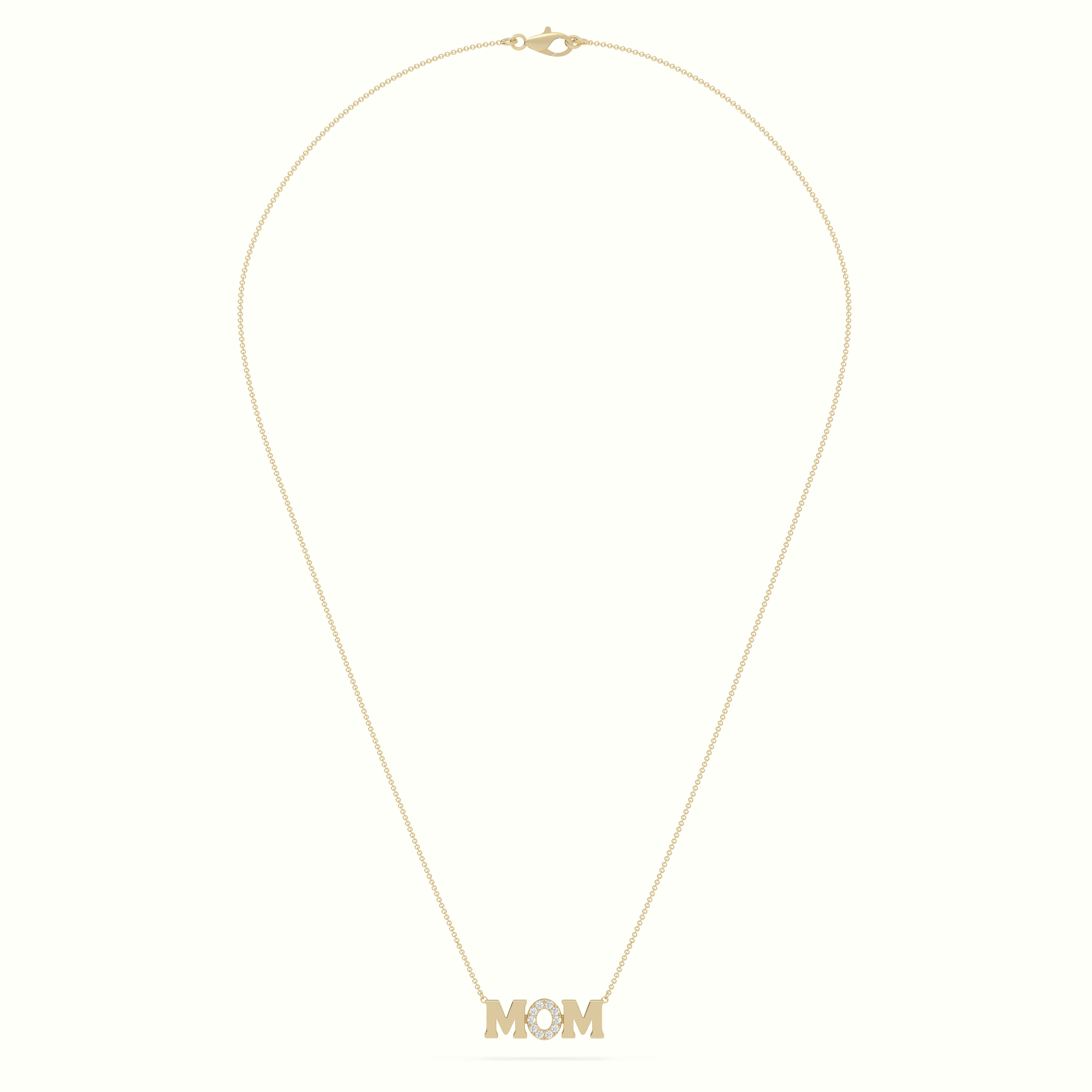18k yellow gold mom diamond necklace Photos & images