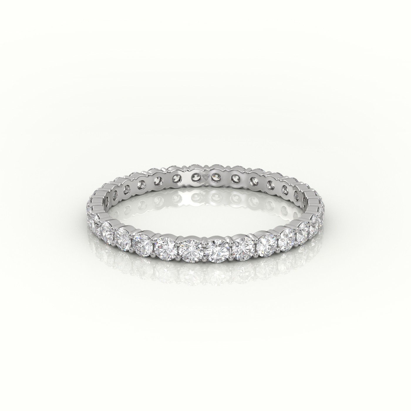 Thin white gold hot sale eternity ring