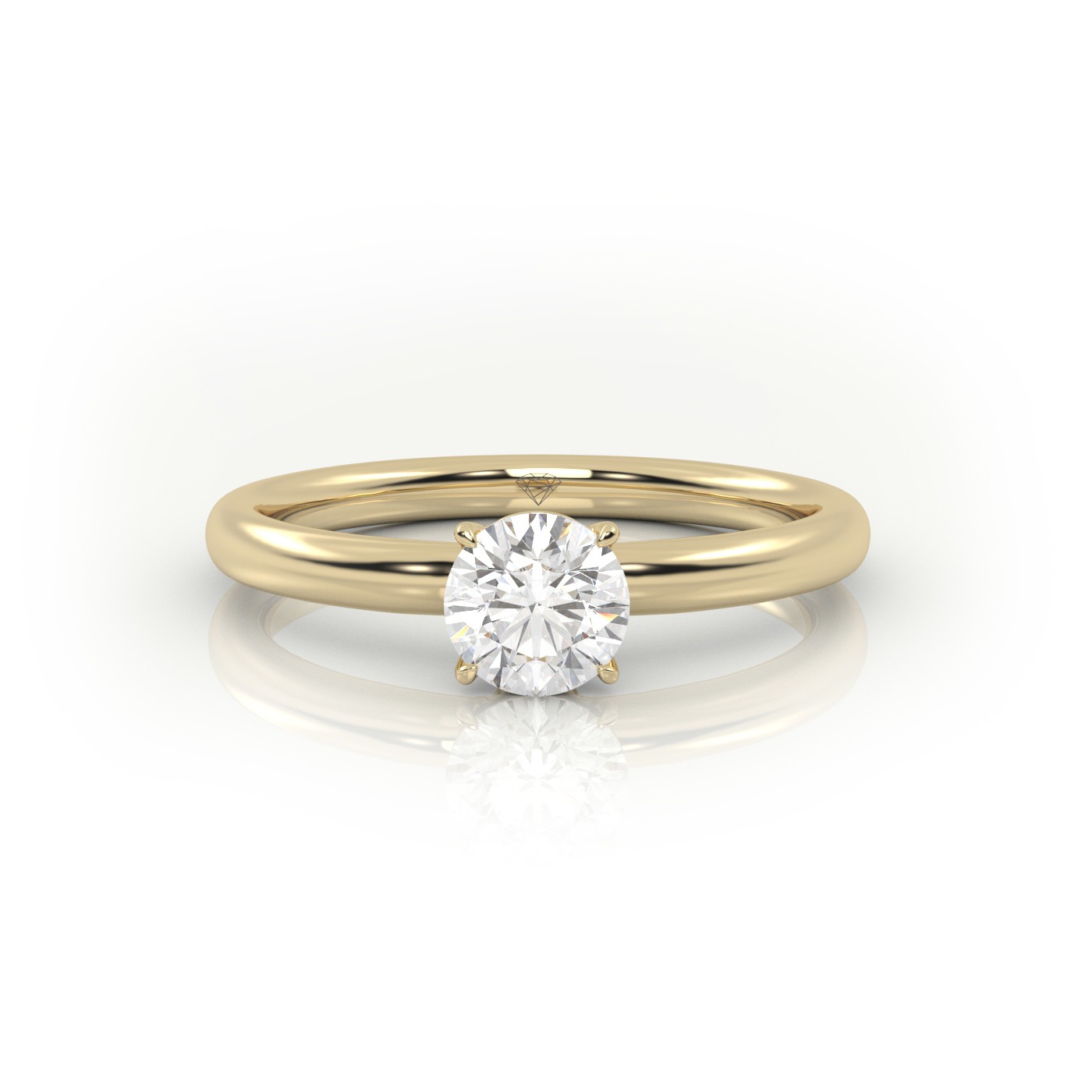 10K YELLOW GOLD Exquisite Solitaire Diamond Engagement Ring