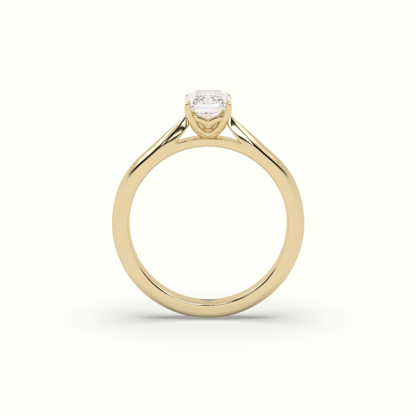 10K YELLOW GOLD RADIANT CUT DIAMOND 4 PRONGS SOLITAIRE DESIGNER ENGAGEMENT RING