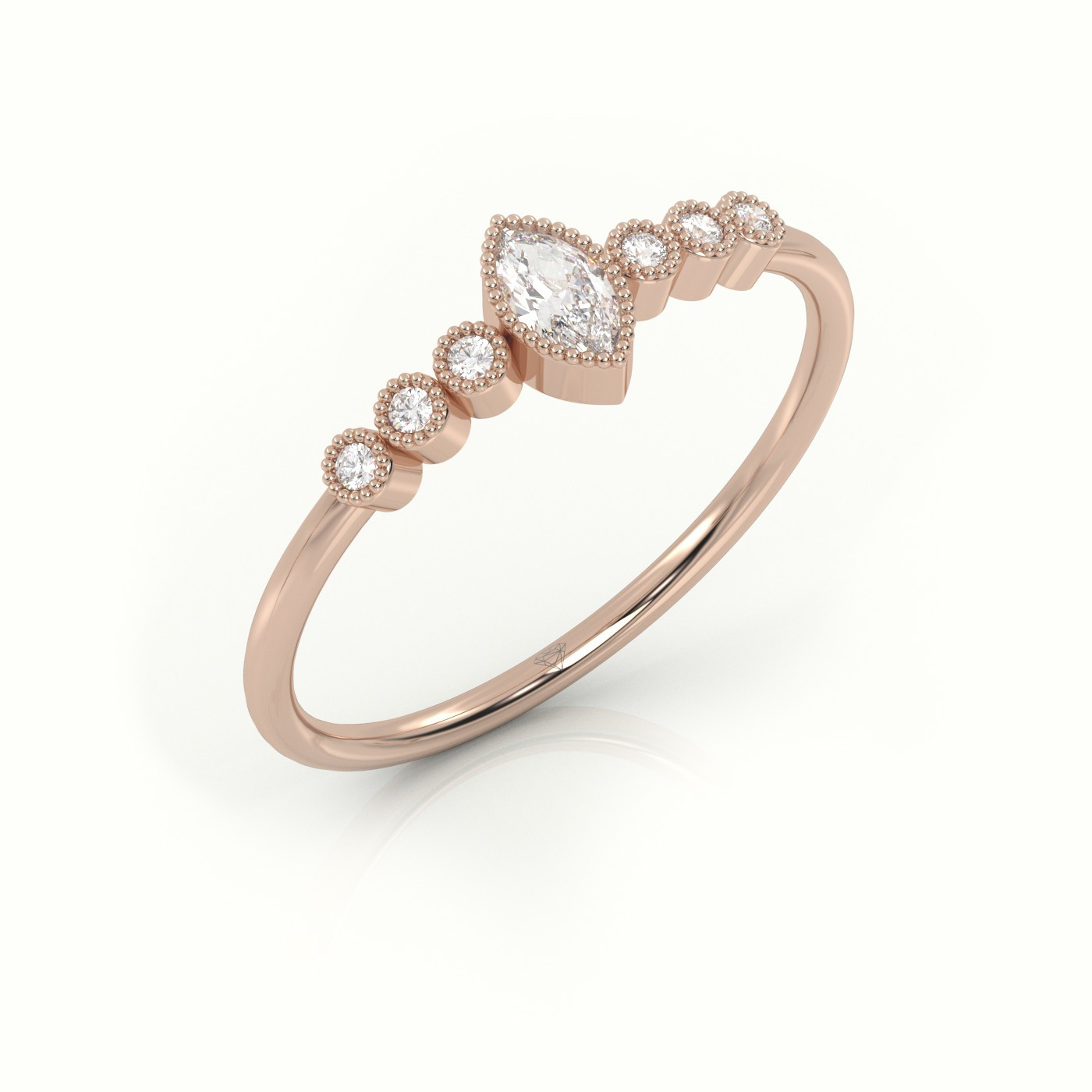 Round shape diamond women engagement ring